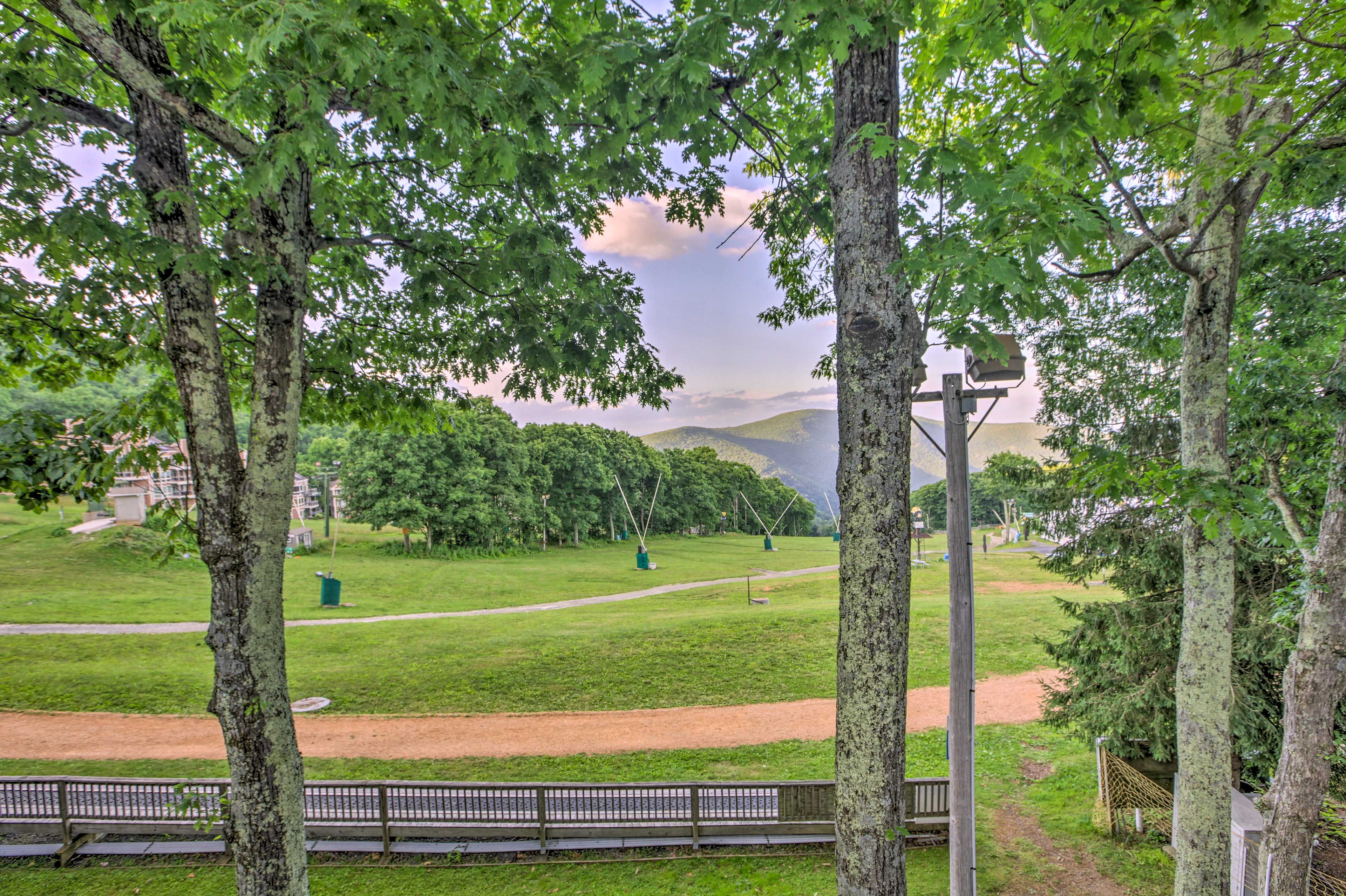 Private Balcony | Ski Hill Views