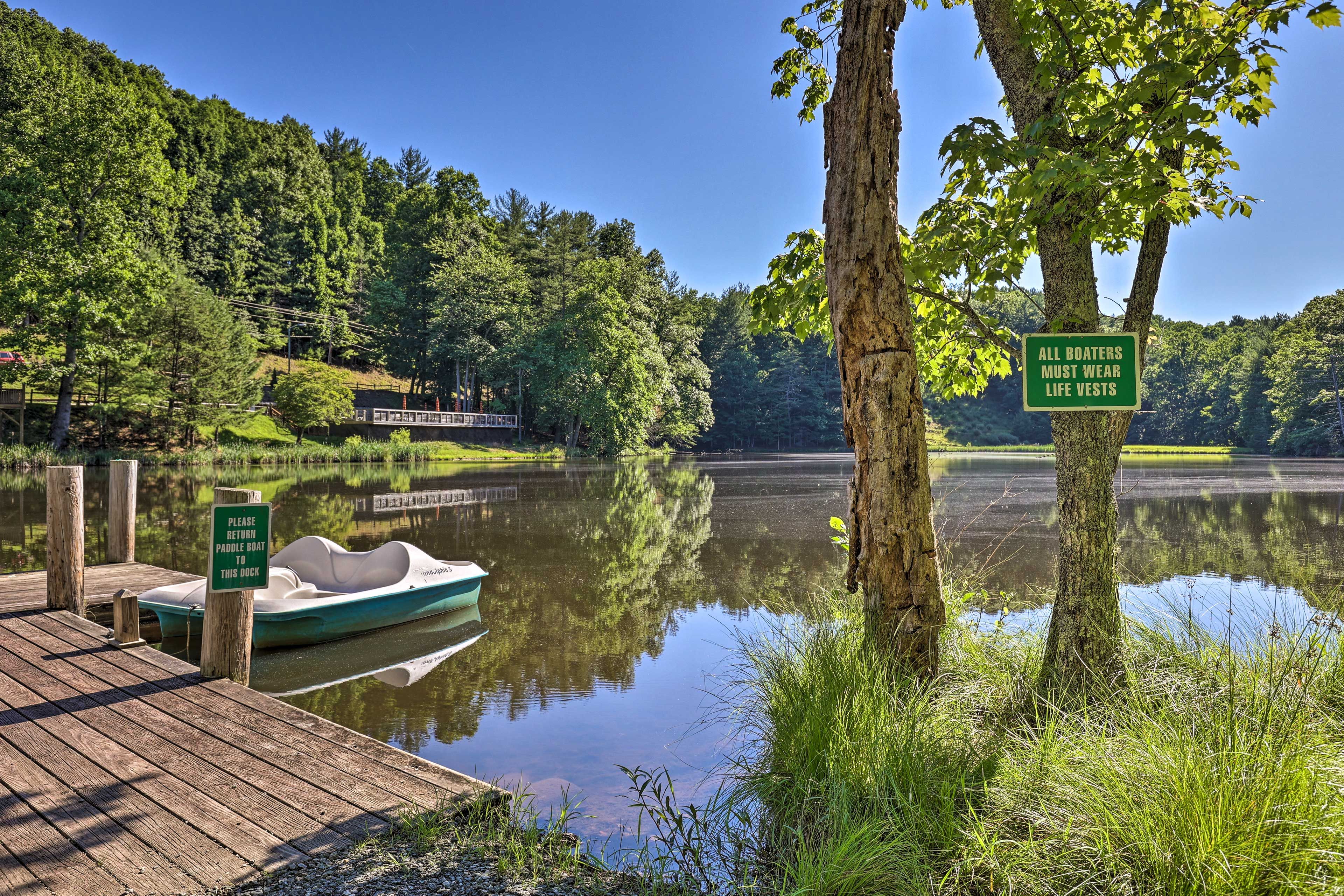Community Pond Access | Pedal Boats