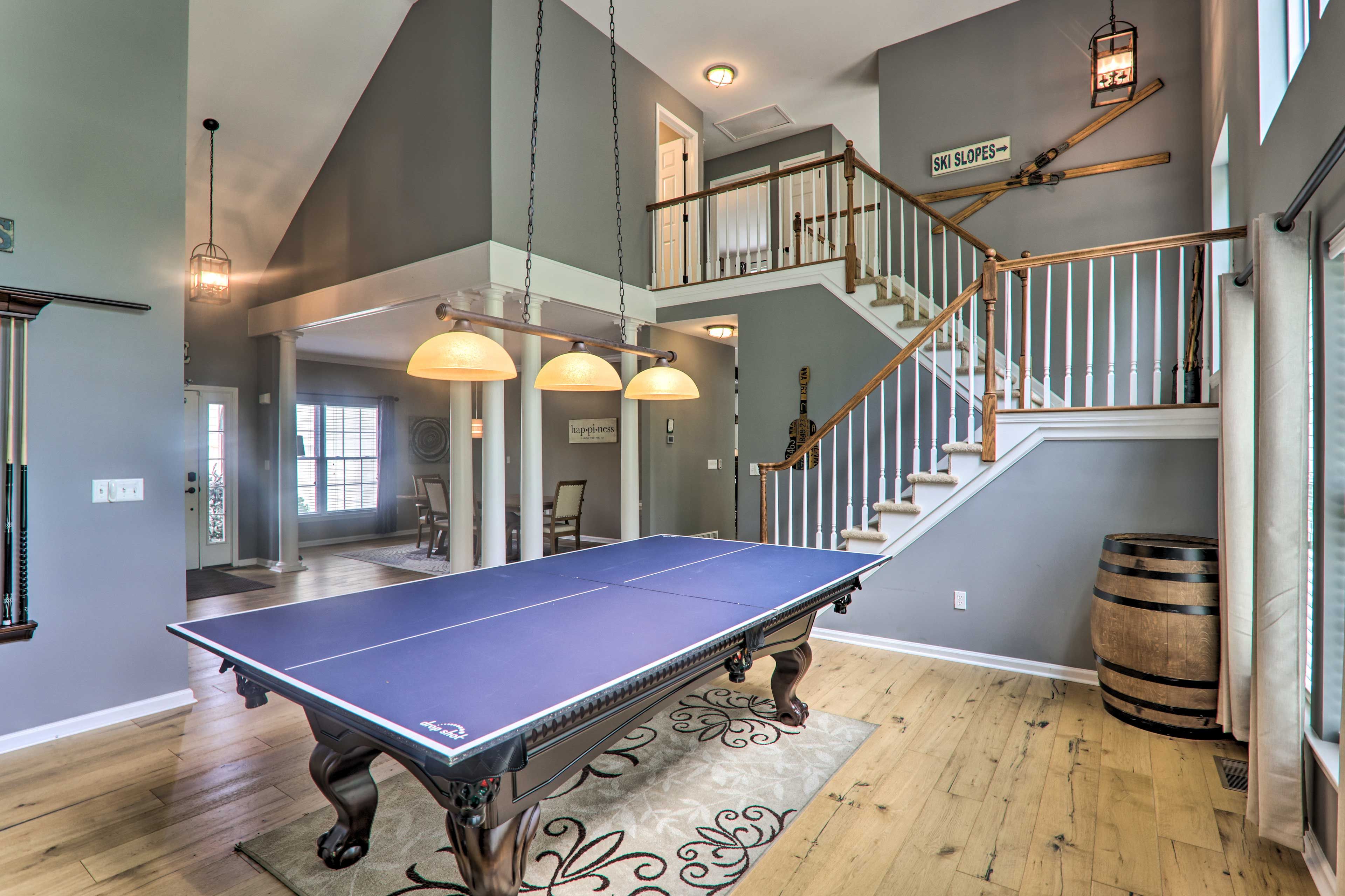 Game Area | Pool/Ping Pong Table | 2-Story Home