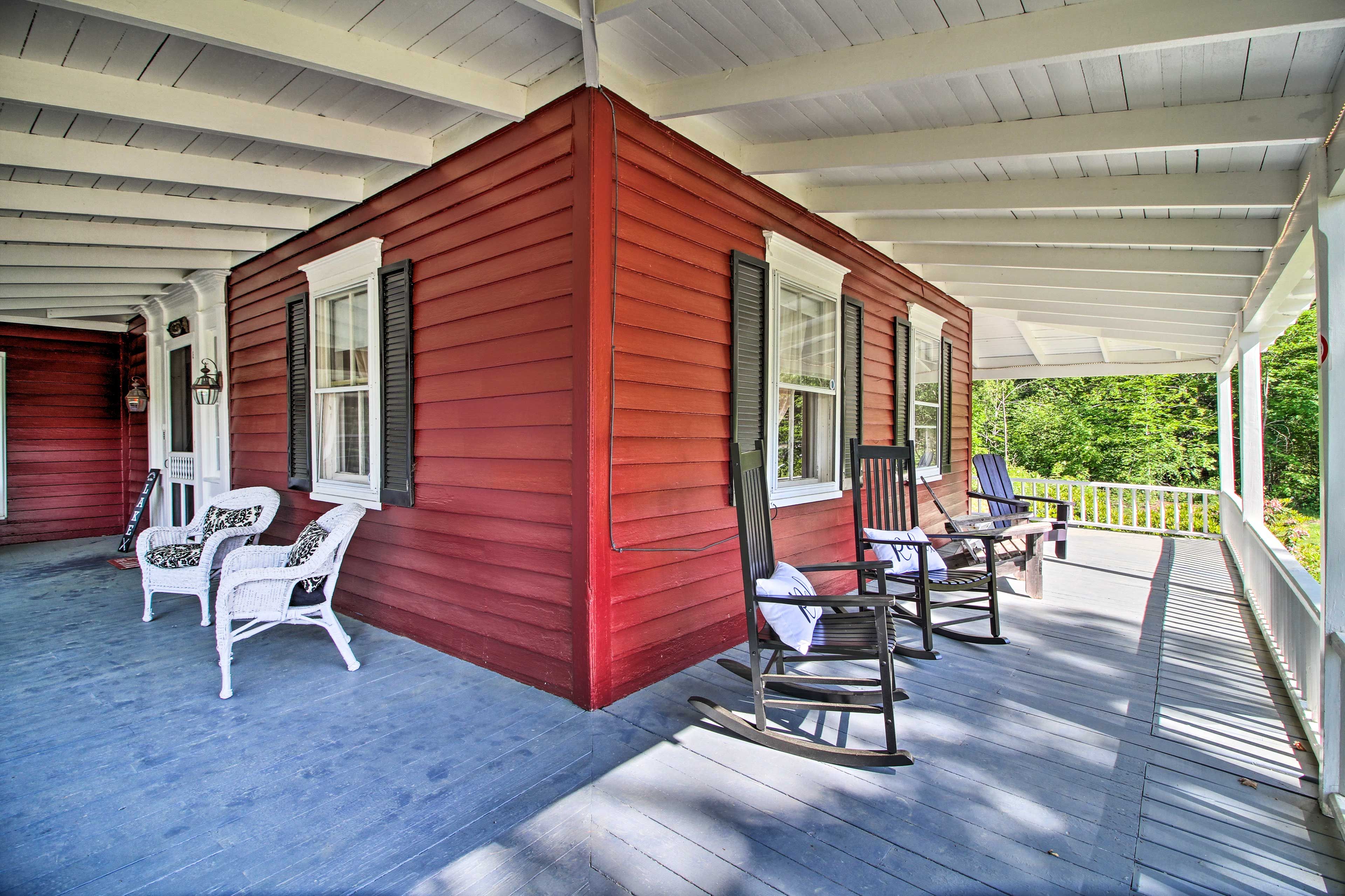 Covered Front Porch | 2 Stairs Required For Entry