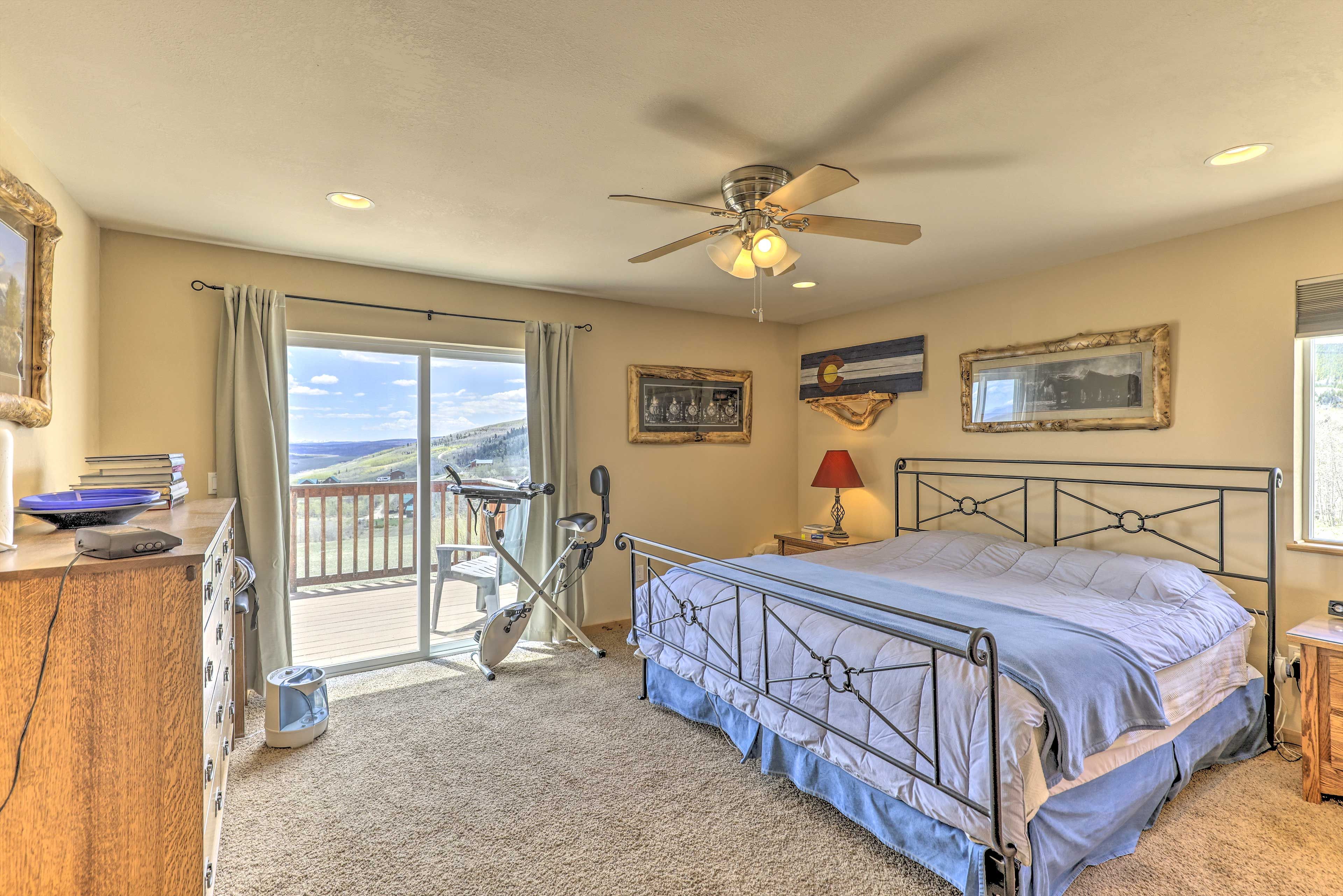 Bedroom 1 | King Bed w/ Twin Trundle | Deck Access | En-Suite Bathroom