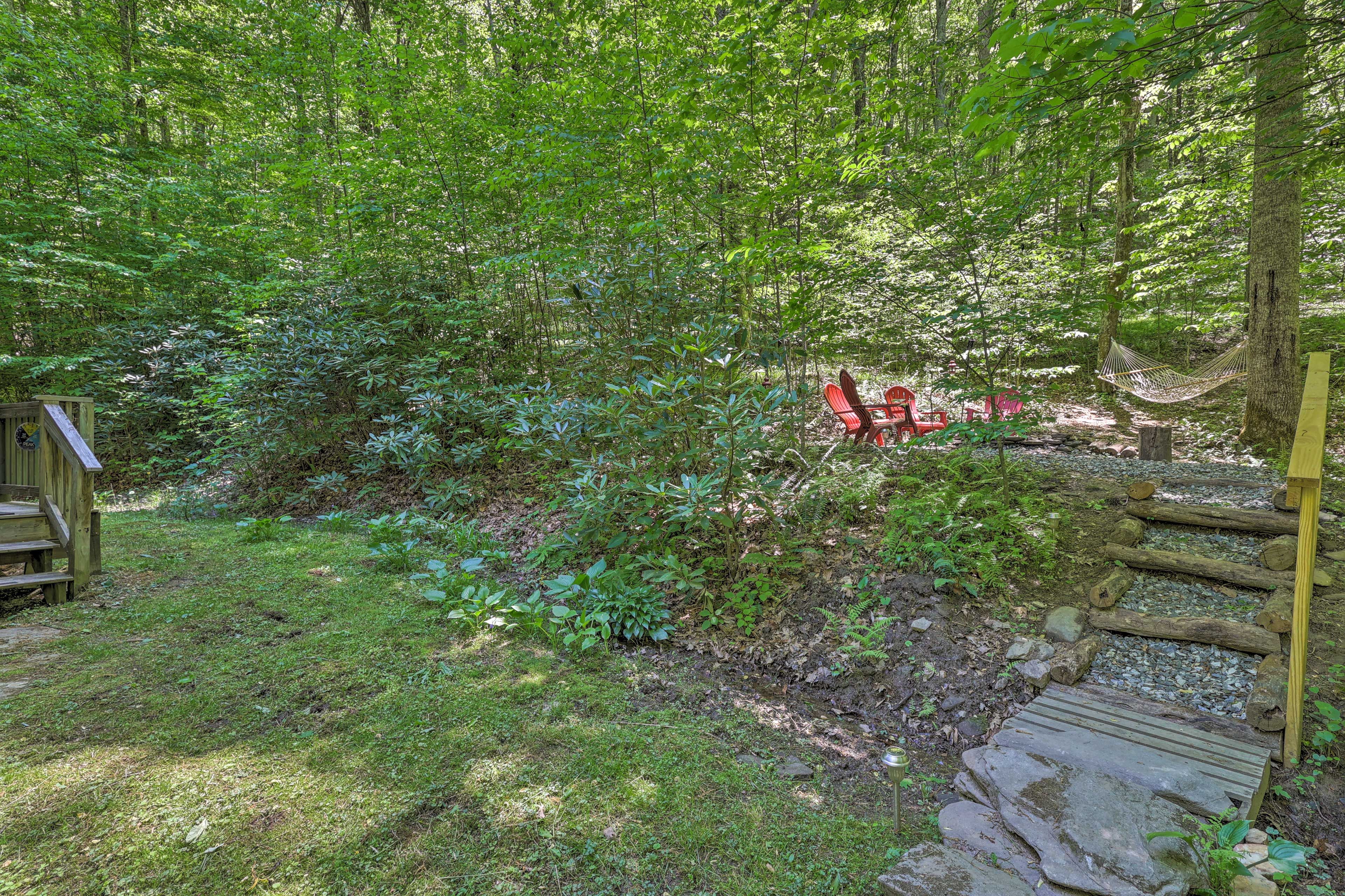 Private Exterior Space | Stairs Required to Access Fire Pit