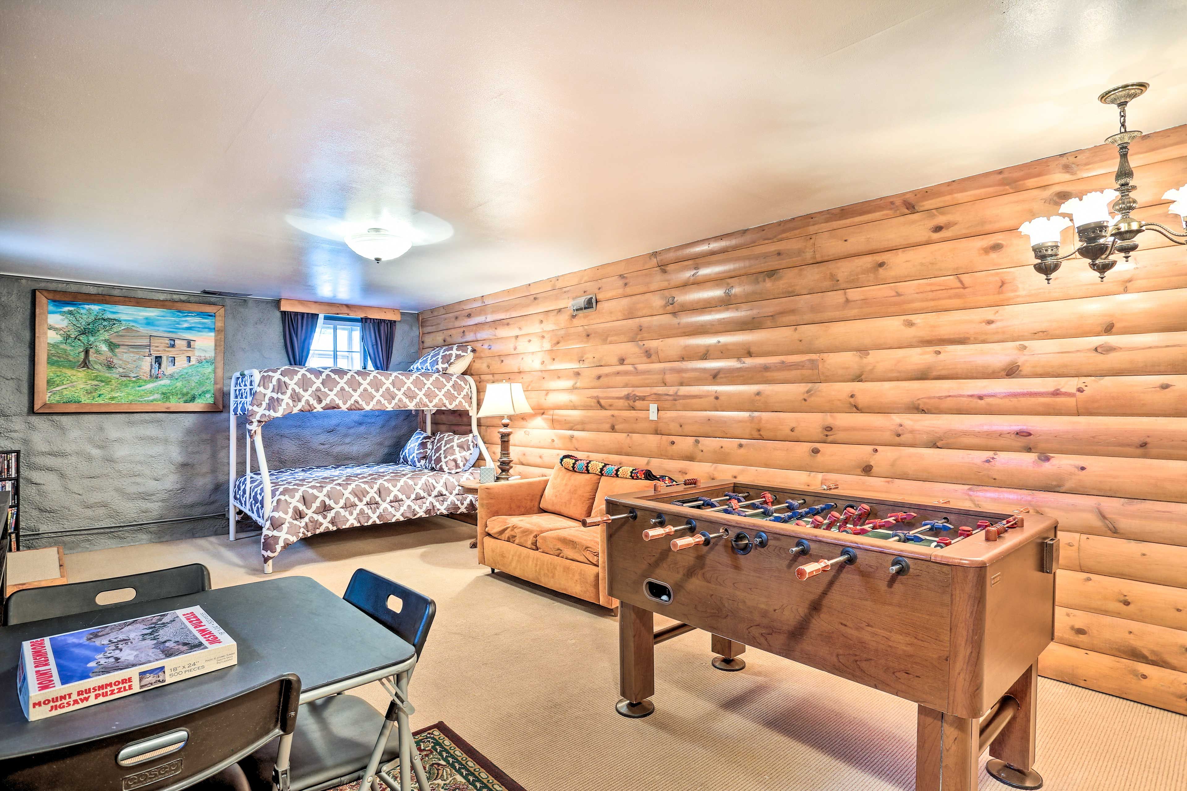 Game Room | Twin/Full Bunk Bed | Sleeper Sofa | Lower Level