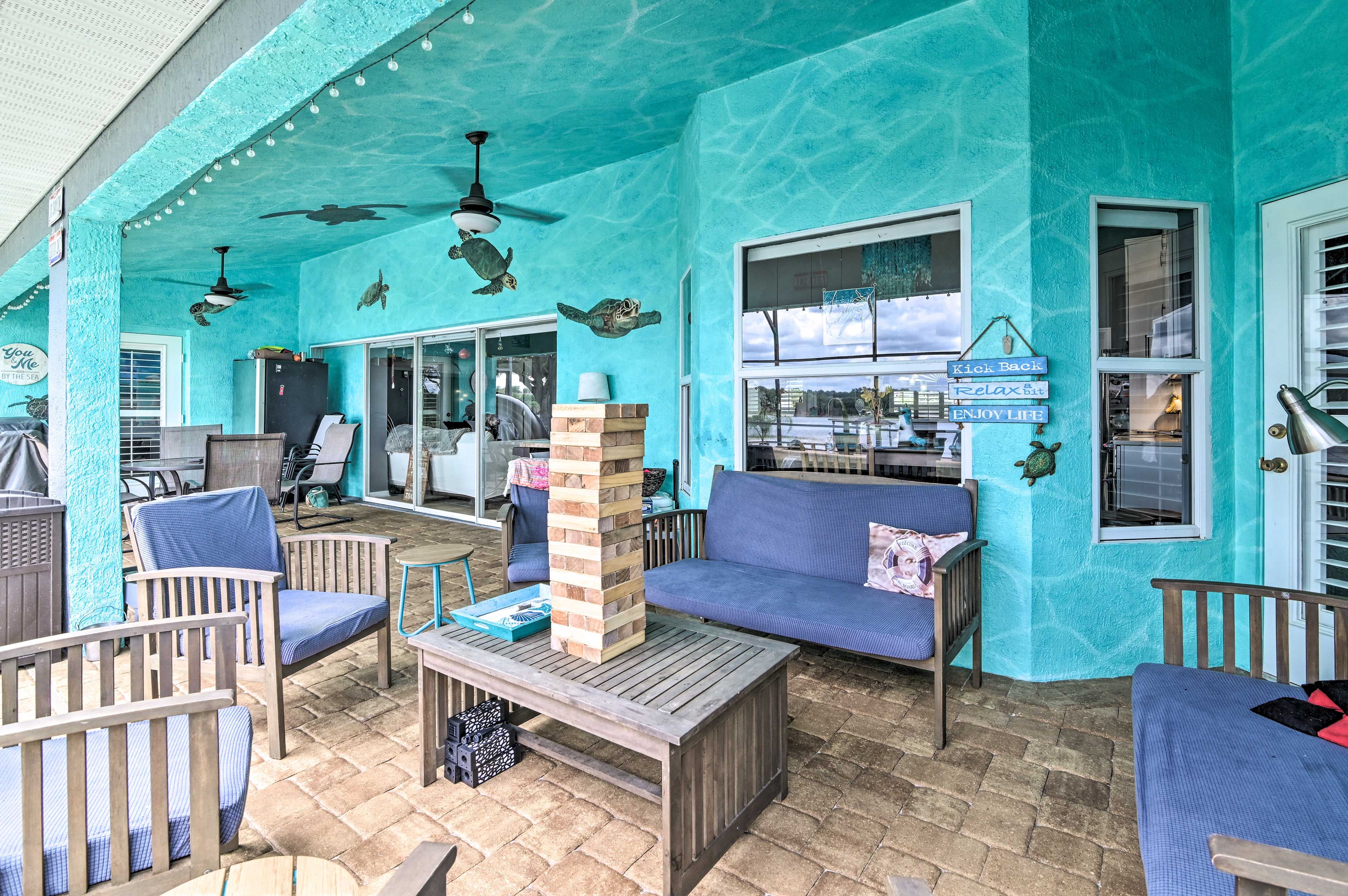 Covered Patio | Bocce Ball | Corn Hole