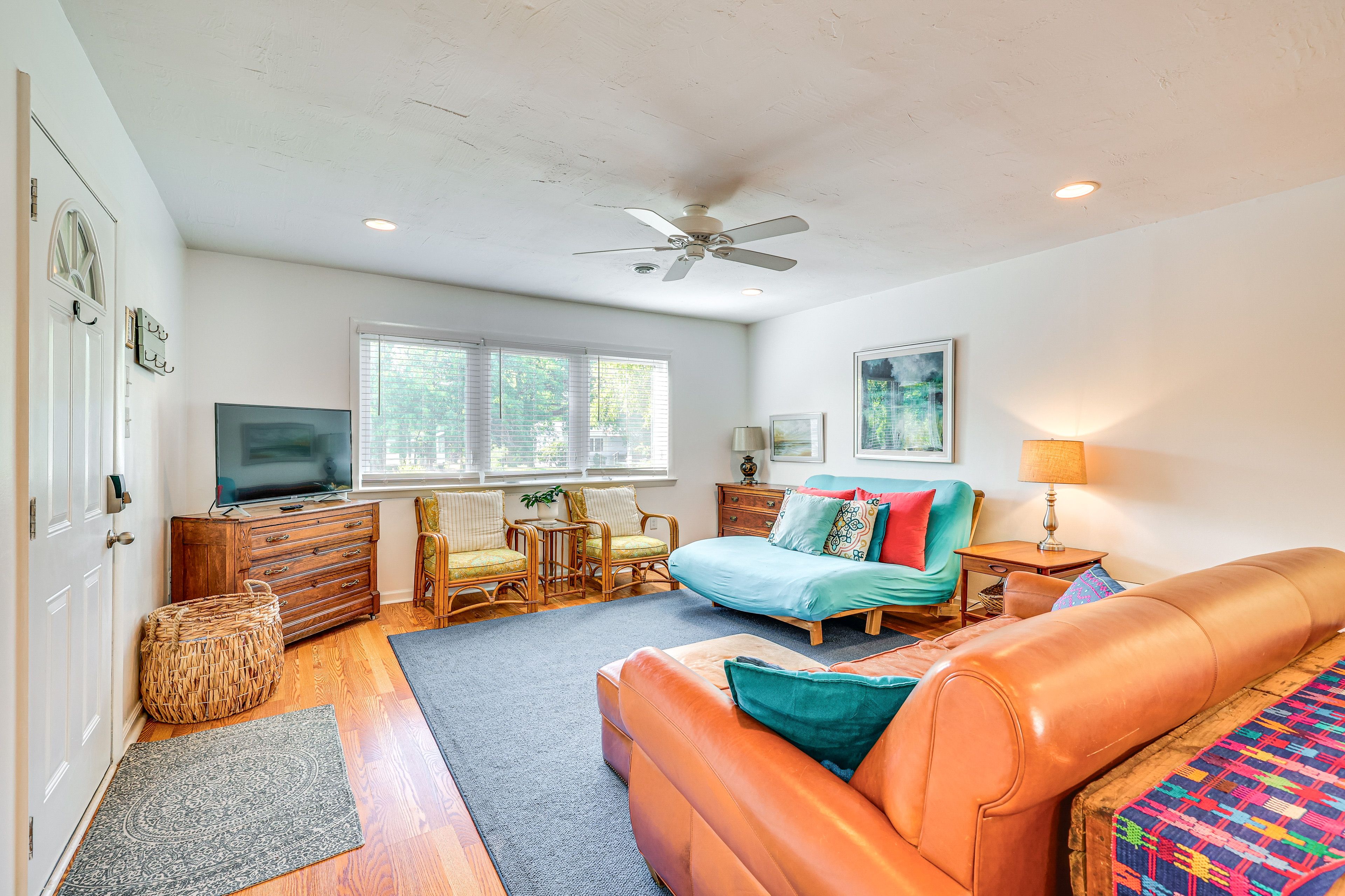 Oak Island Vacation Rental | 2BR | 2BA | 1,040 Sq Ft | 1 Step to Access