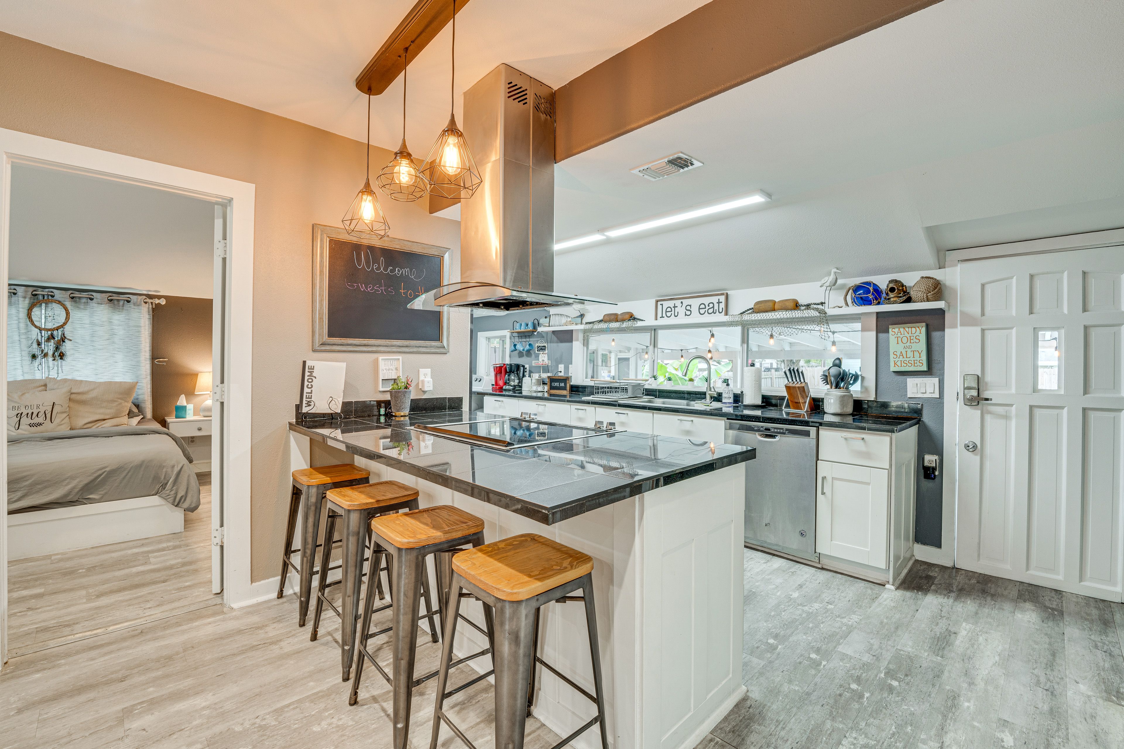 Kitchen | Fully Equipped | Breakfast Bar w/ Seating For 4 | Dishware & Flatware