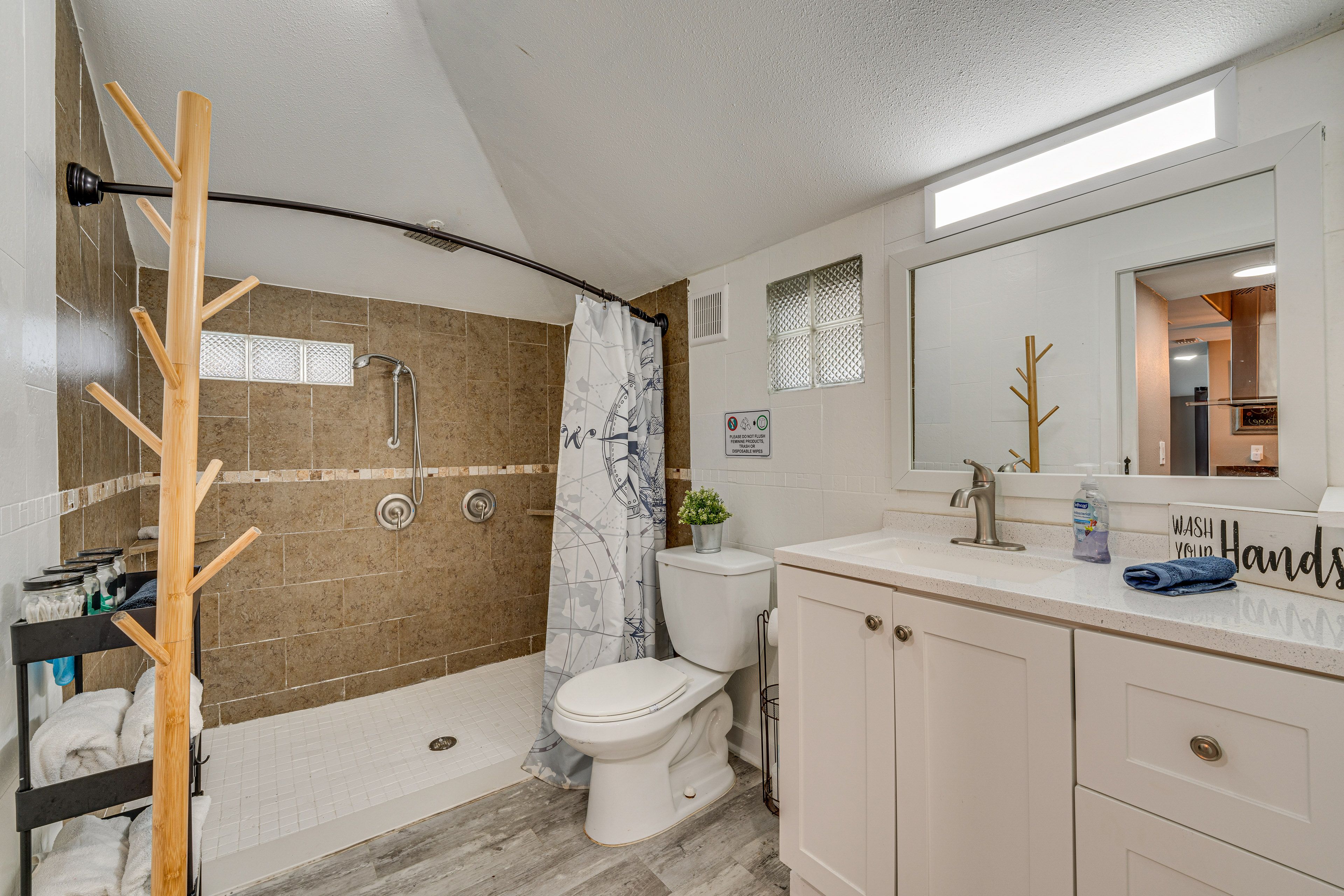 Bathroom 2 | Roll-In Shower | Towels Provided