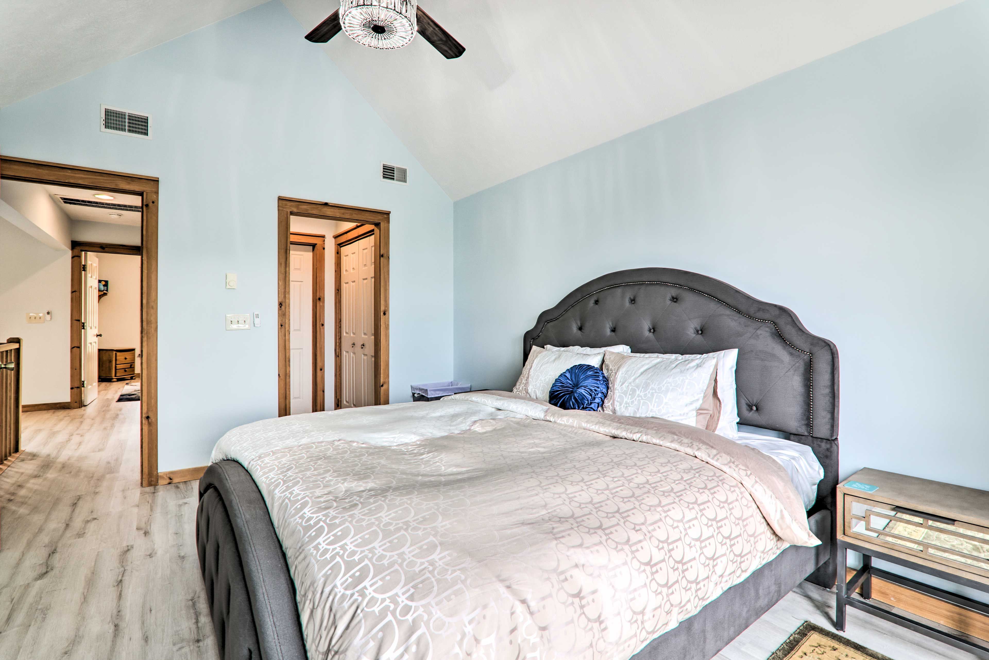 Bedroom 1 | Access to Top Deck | Linens Provided | Smart TV