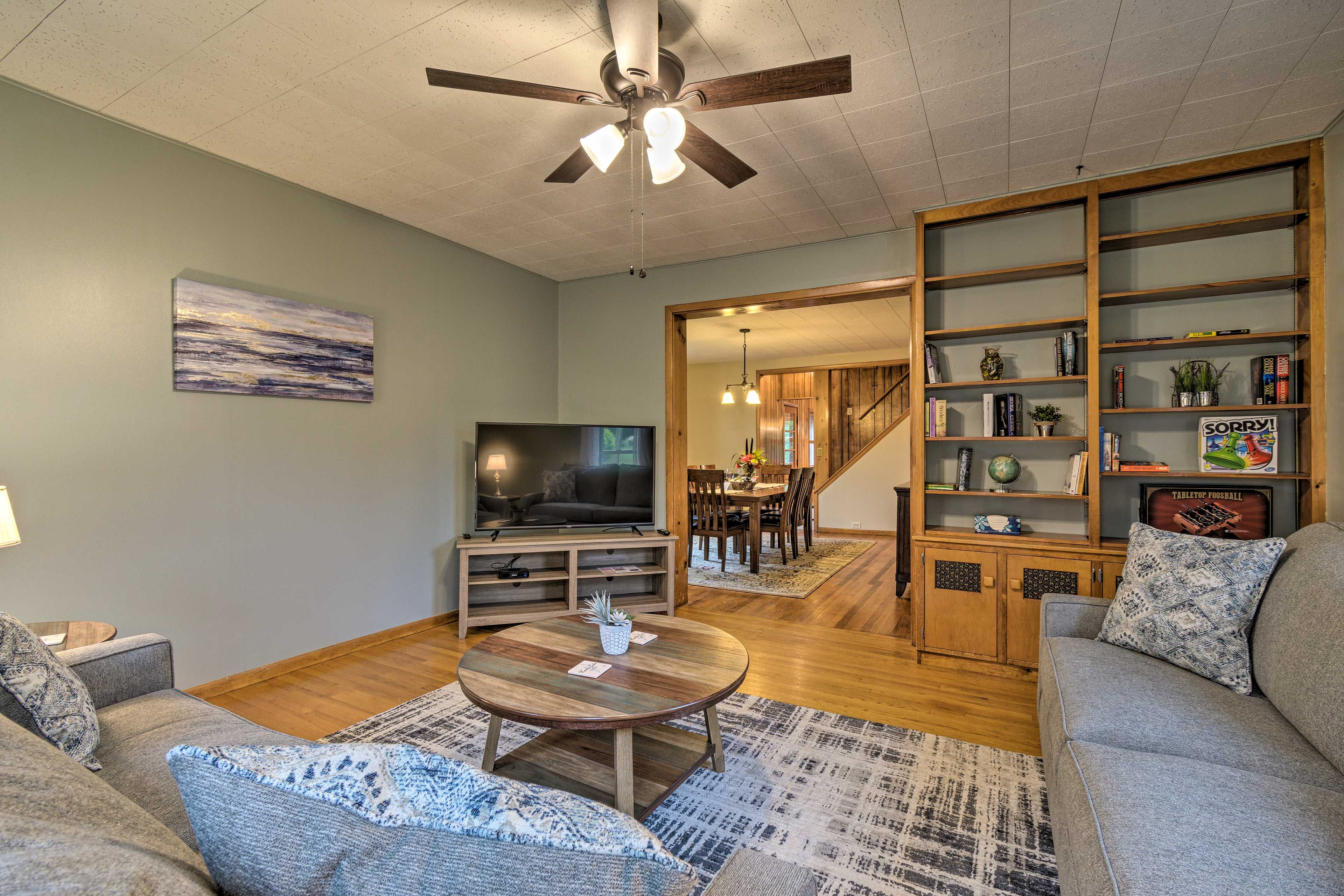 Living Room | 1st Floor | Stairs Required For Bedroom Access | Free WiFi