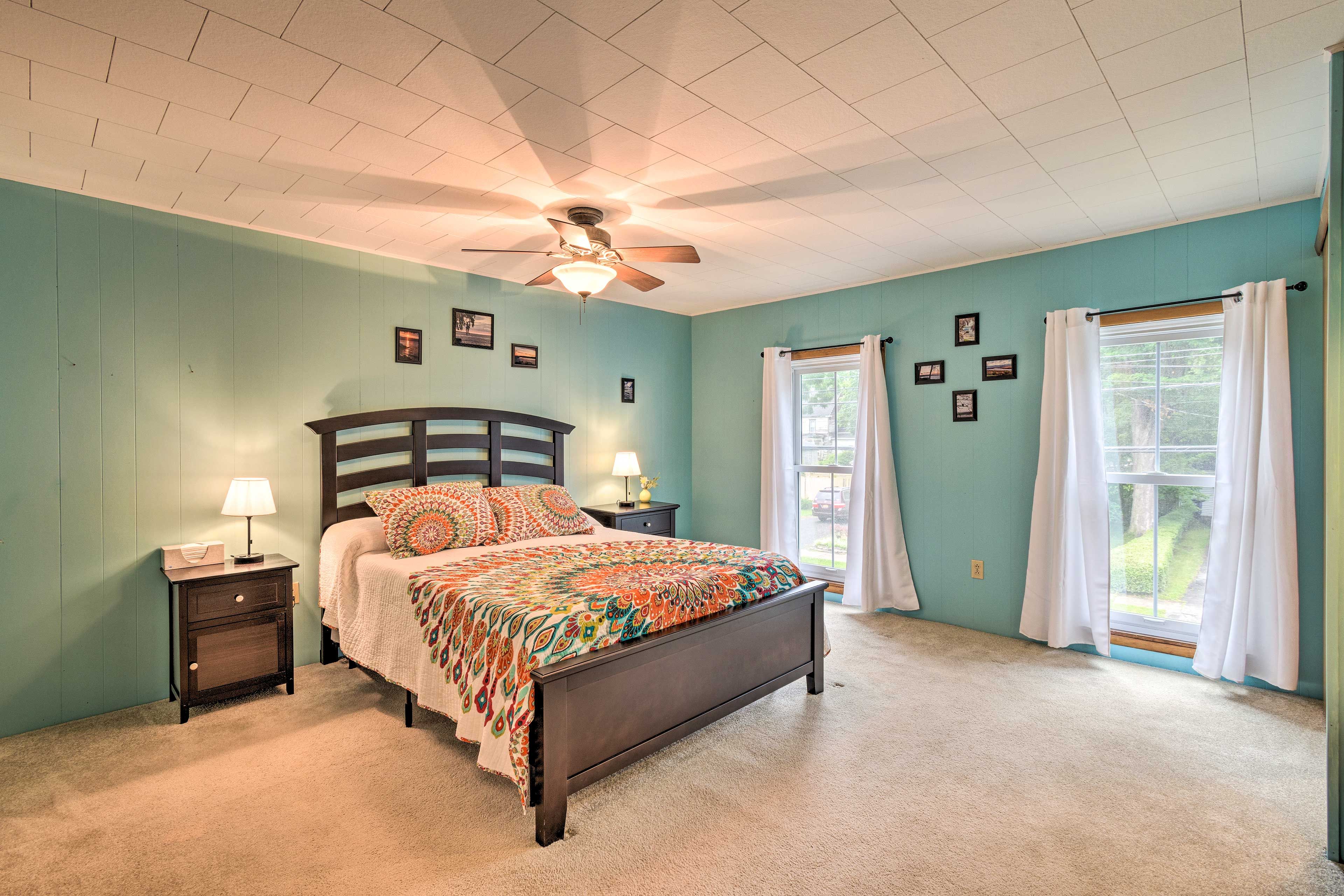 Bedroom 3 | Queen Bed | Stairs Required | Smart TV w/ Cable | 2nd Floor