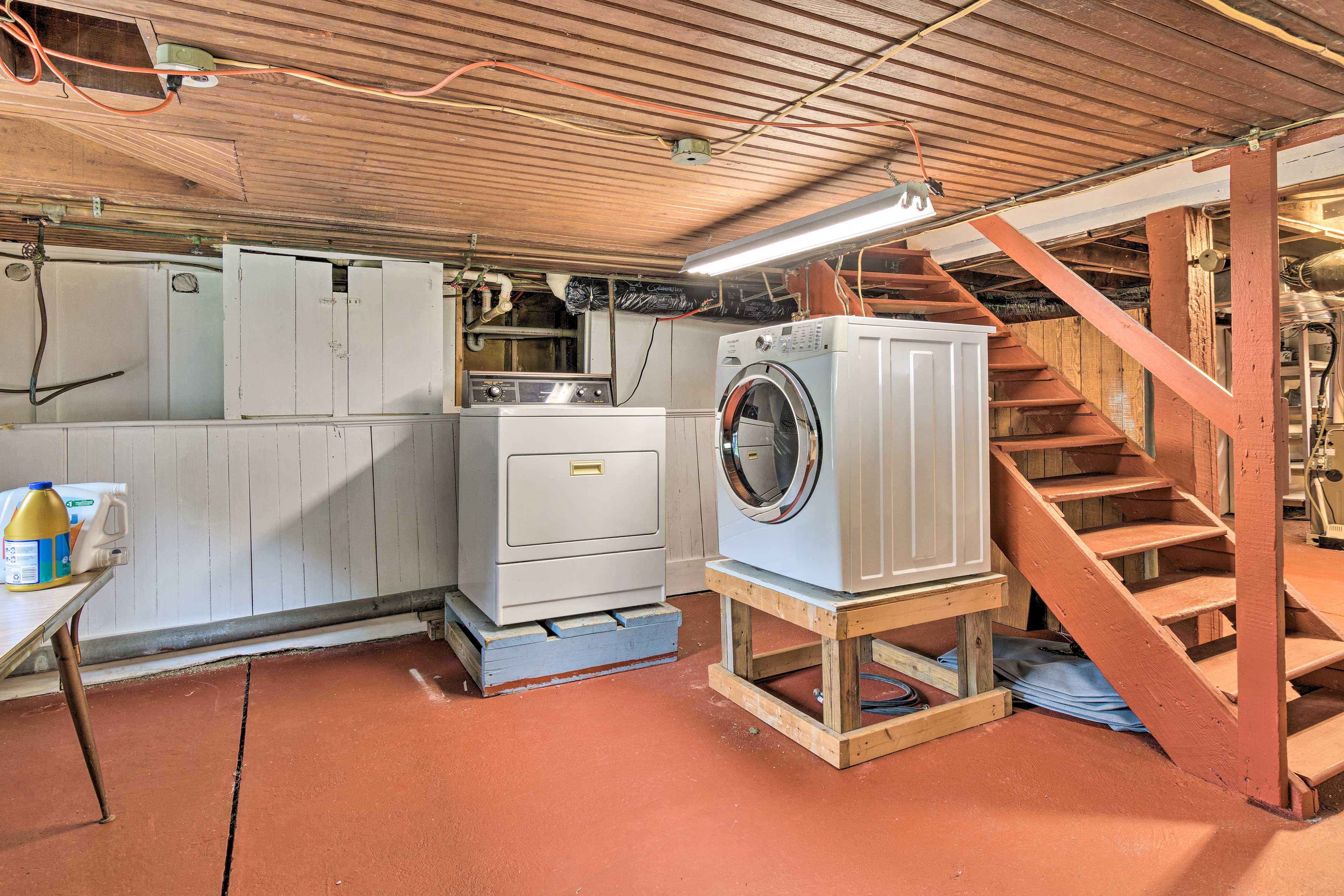 Laundry Room | Basement | Stairs Required | Hangers
