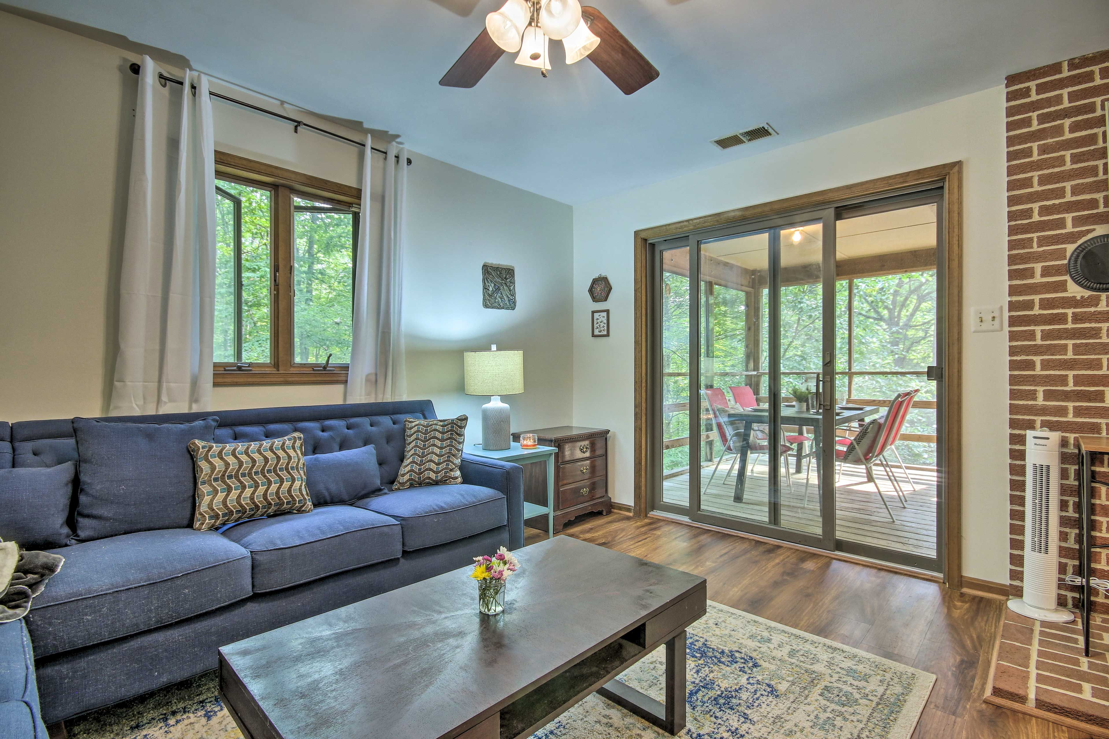 Living Room | Access to Screened-In Porch