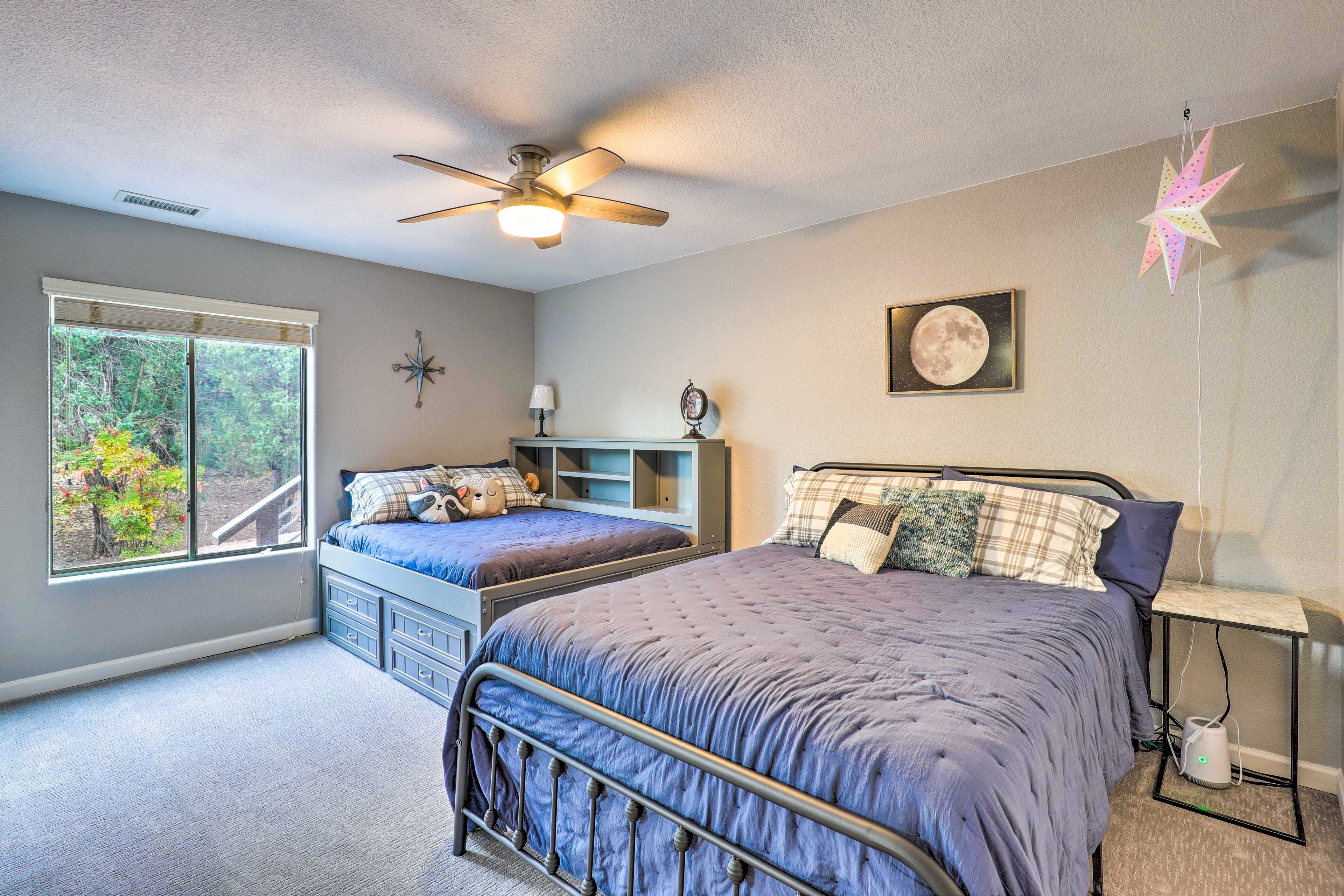 Bedroom 3 | Lower Level | Queen Bed | Full Bed w/ Twin Trundle Bed