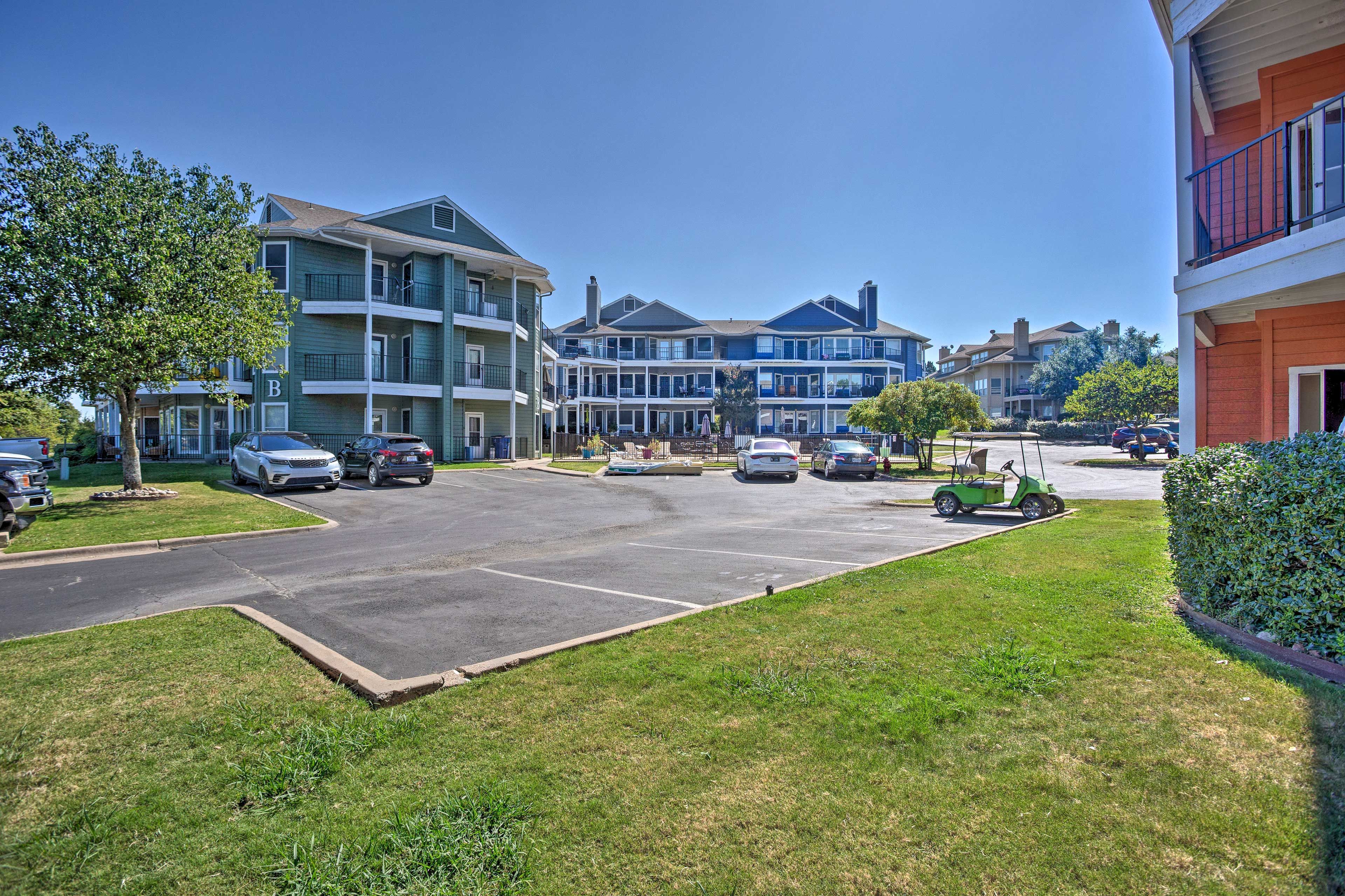 Condo Exterior | Community Lot Parking (2 Vehicles)