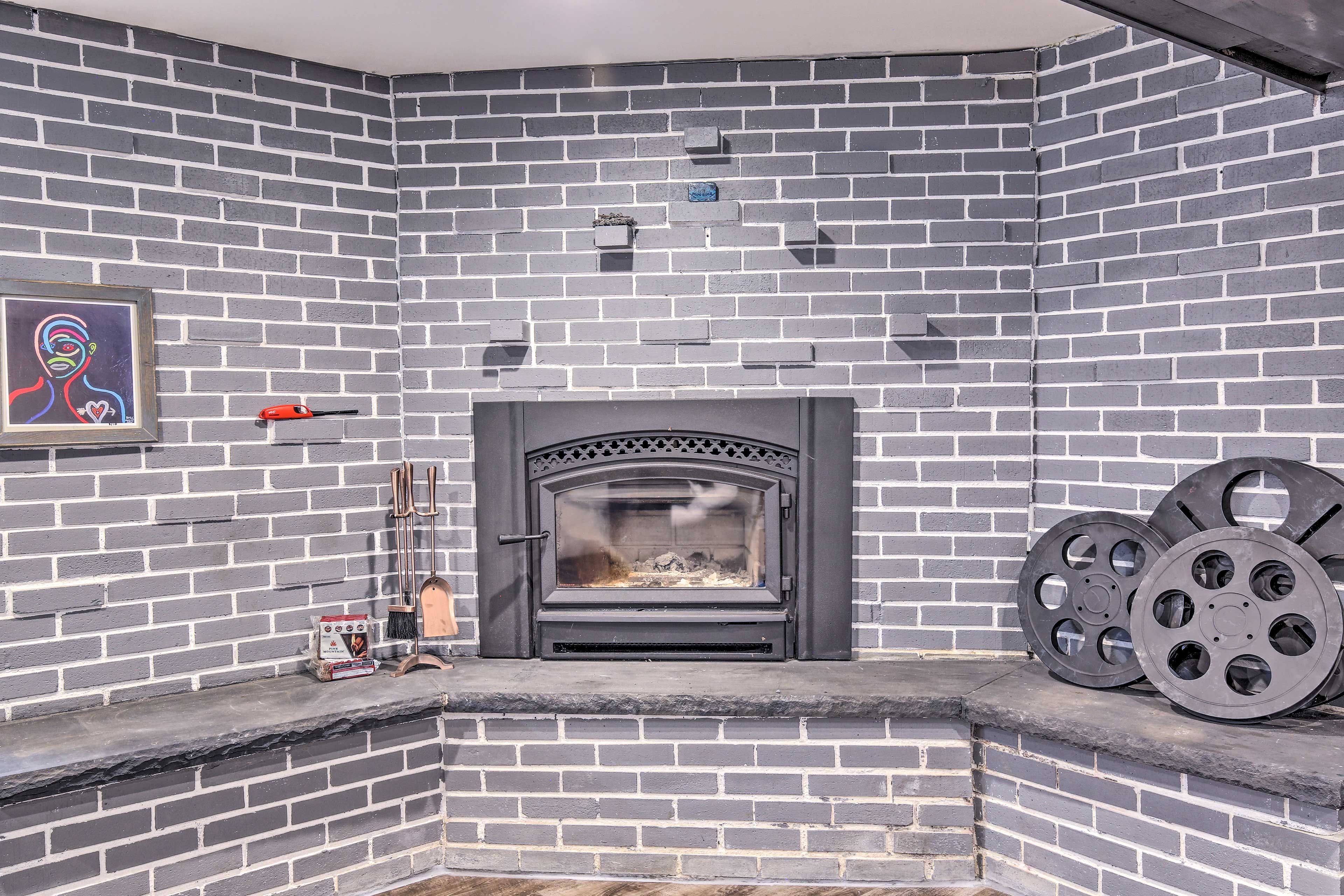 Wood-Burning Fireplace
