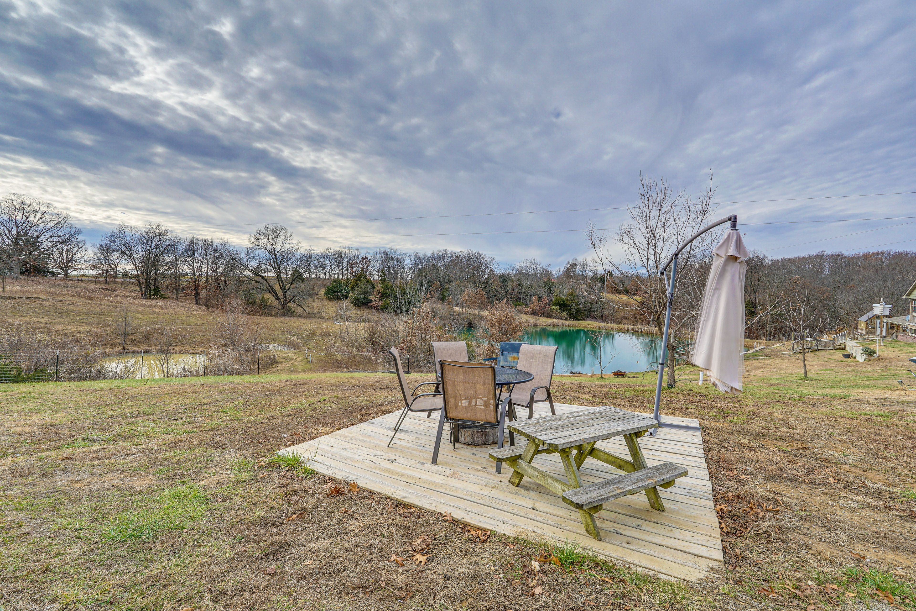 Outdoor Dining Area | Grill | Farm Views