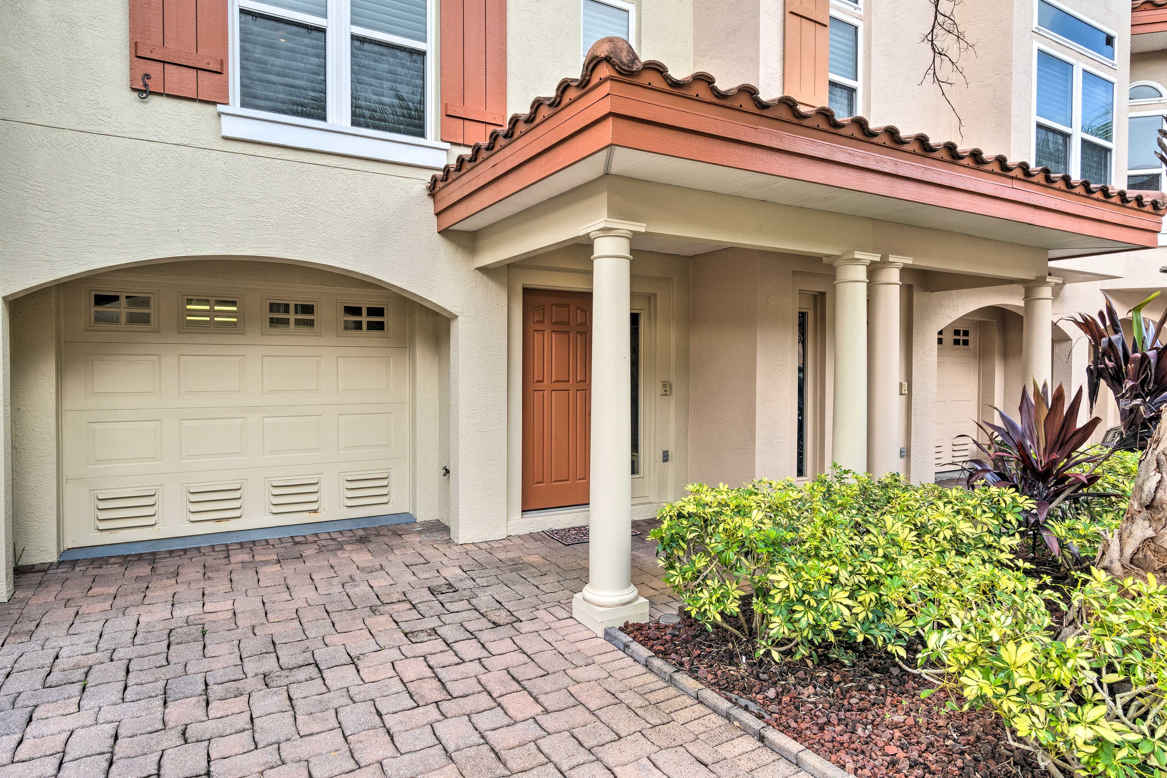 Townhome Exterior | Driveway (1 Vehicle) | Garage (2 Vehicles)