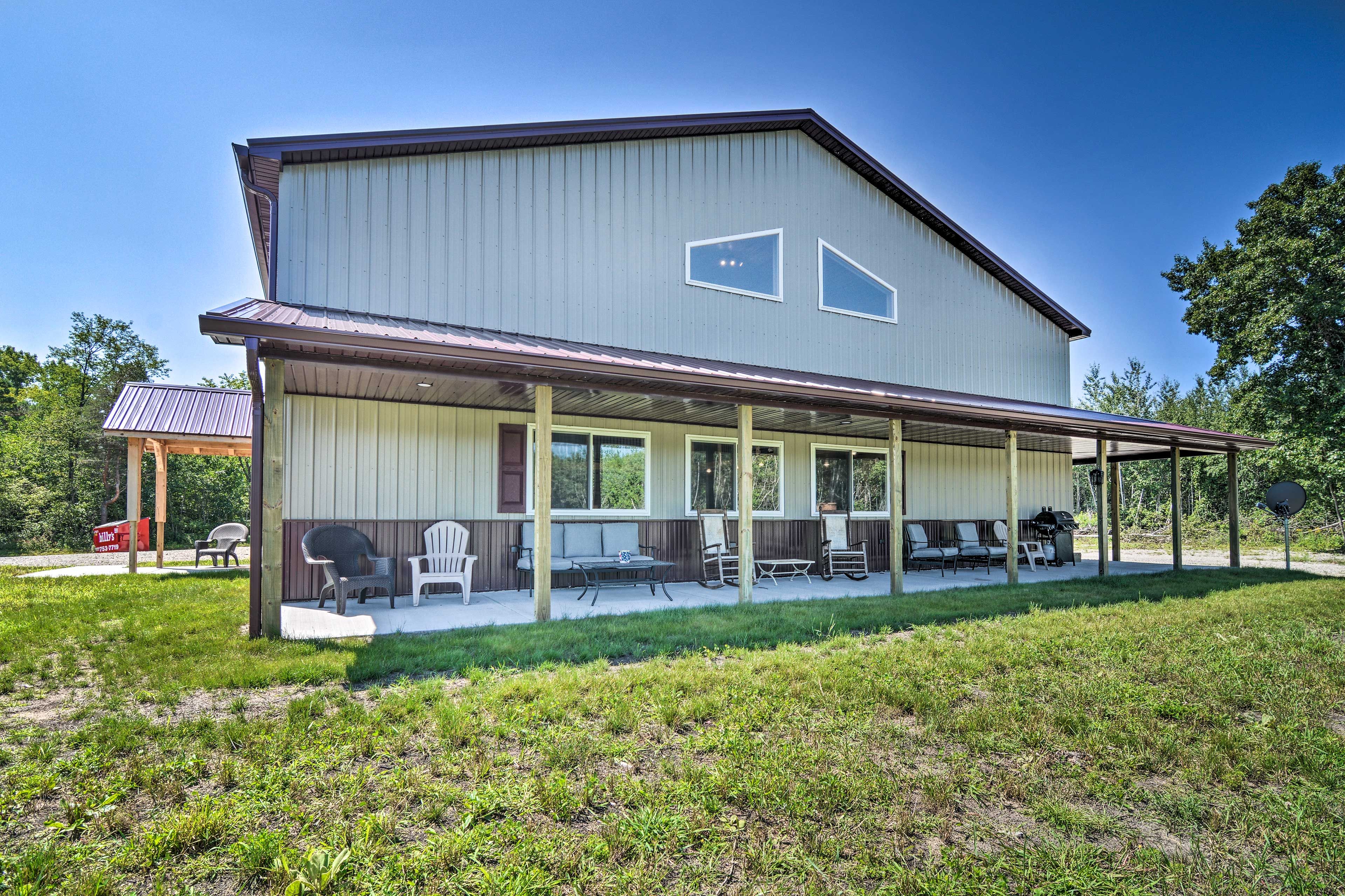 Property Exterior | Gas Grill | 5.8 Mi to Lake Huron