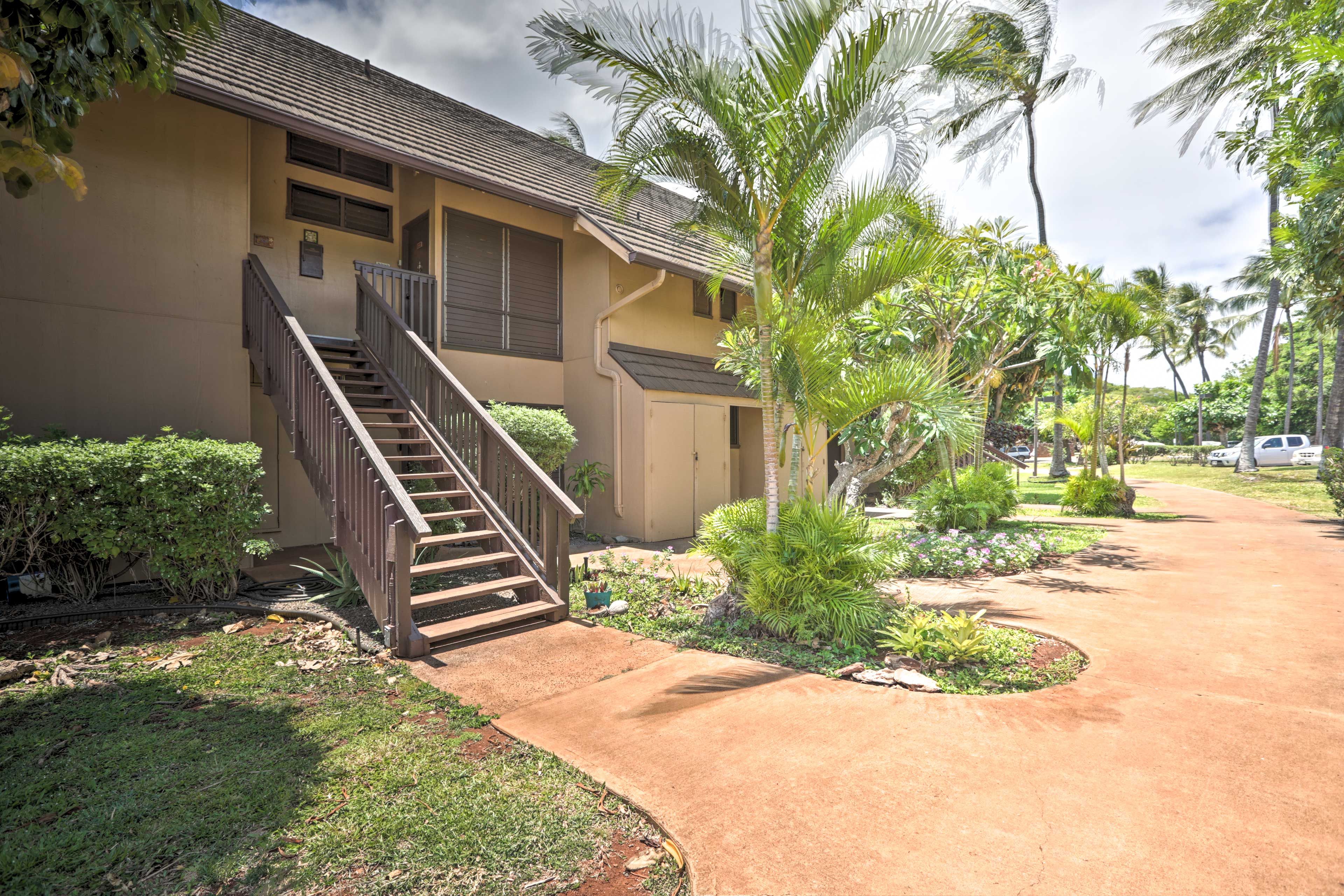 Condo Exterior | Community Parking Lot (2 Vehicles)