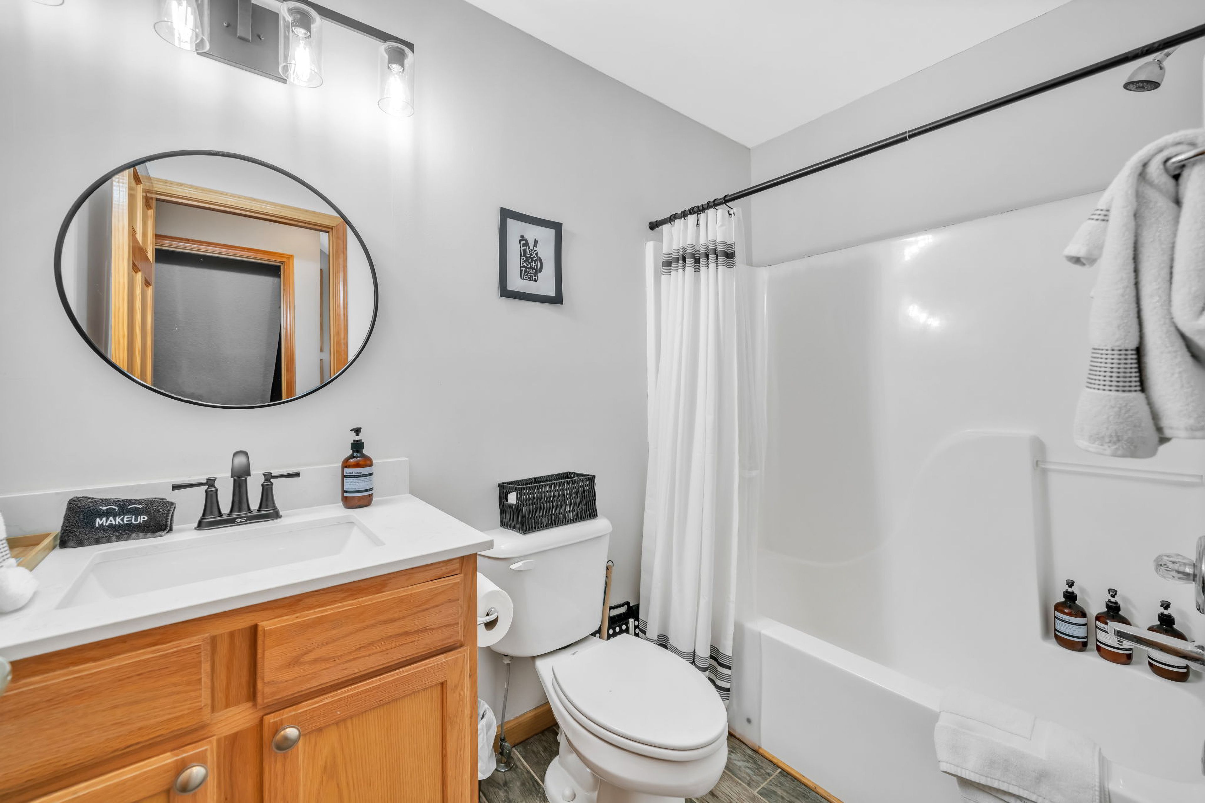 Bathroom | First Floor | Shower/Tub Combo | Complimentary Toiletries