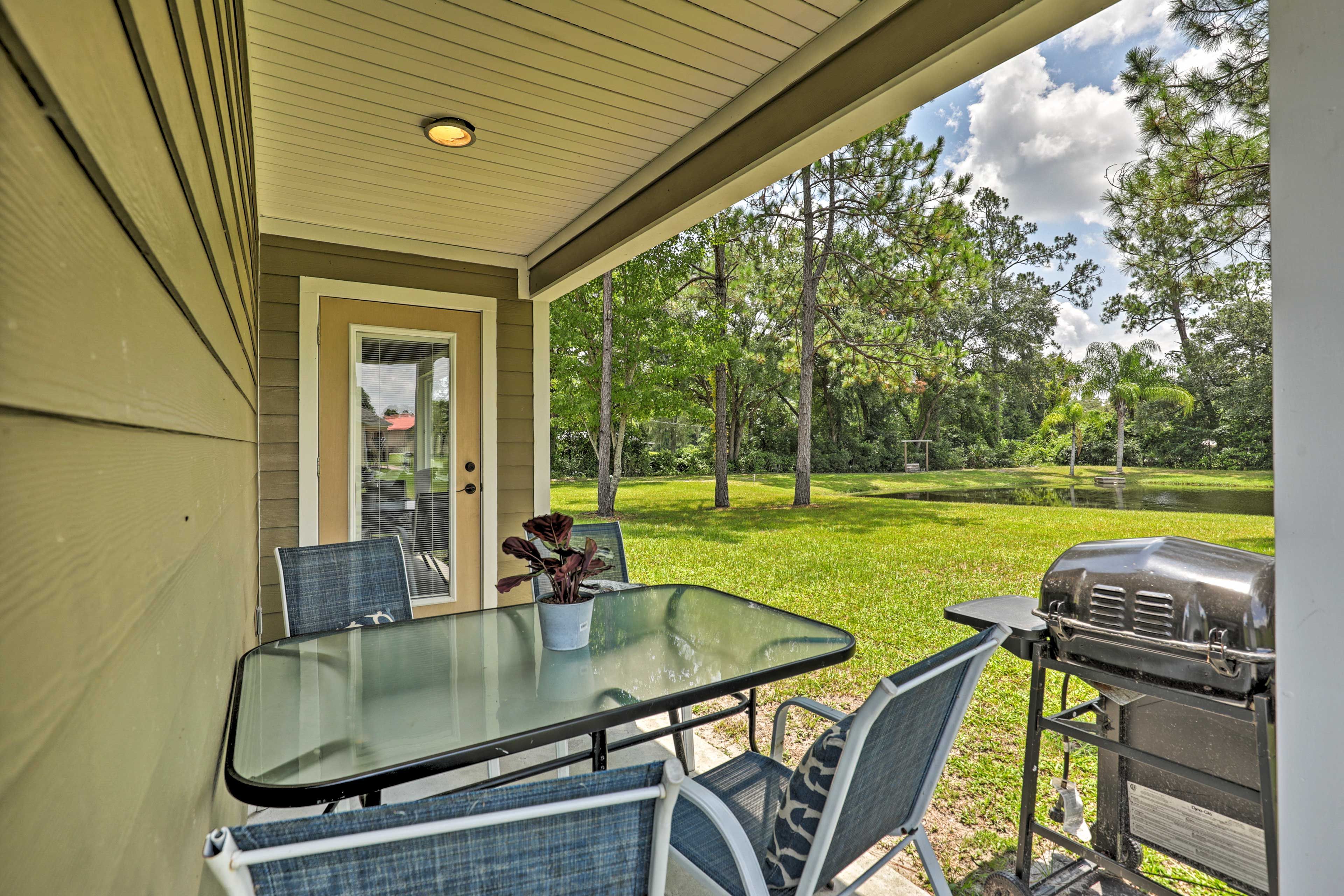 Covered Patio | Gas Grill | Shared Fire Pit (Decorative Only)