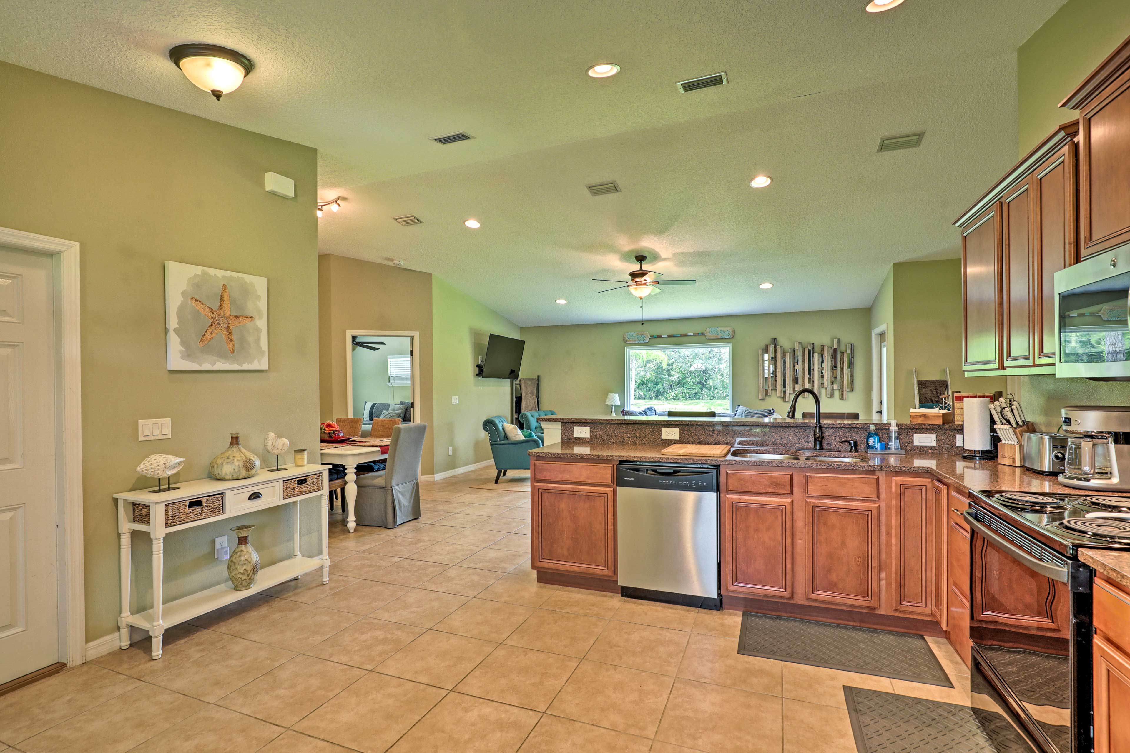 Fully Equipped Kitchen | Patio Access