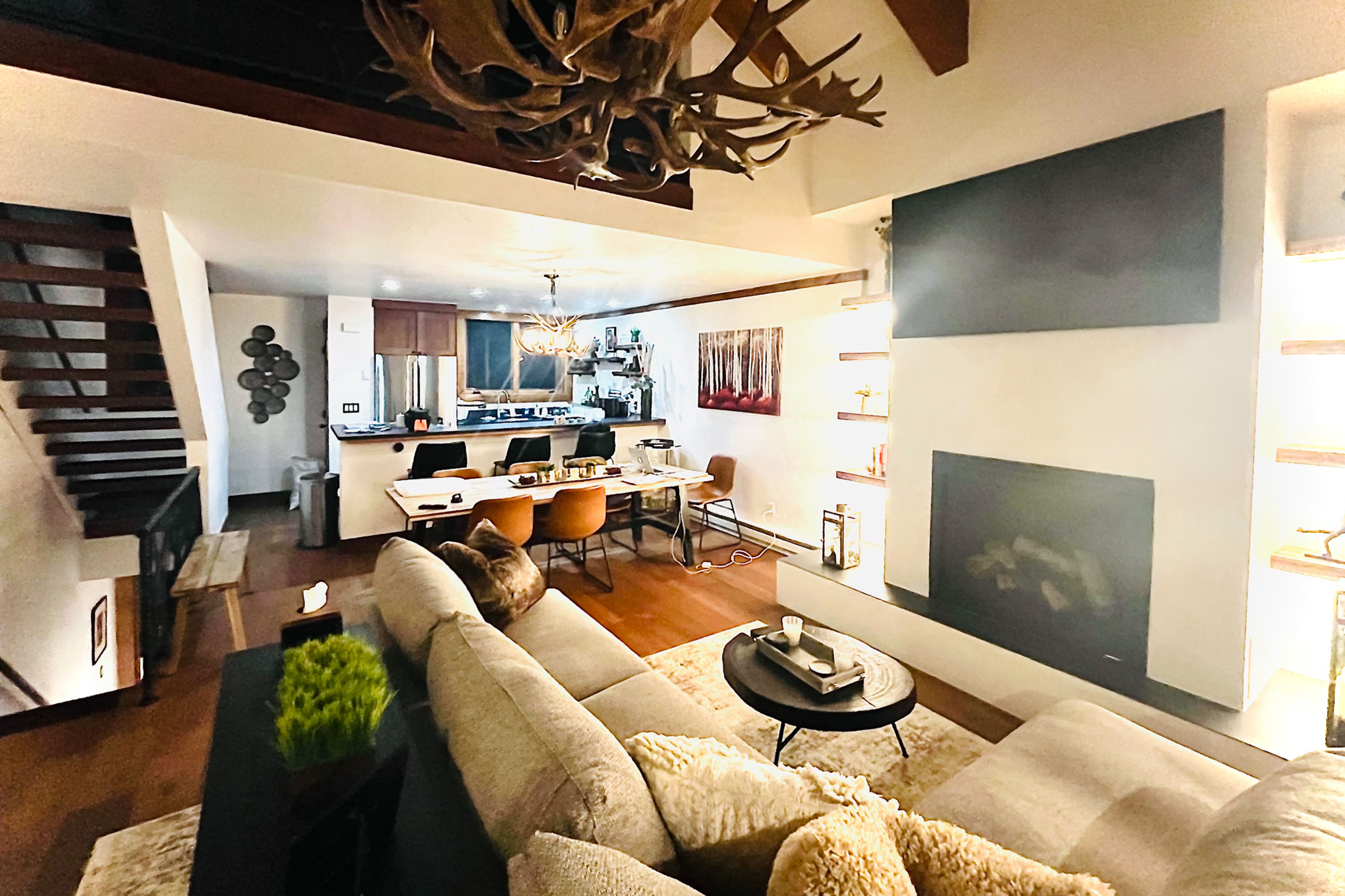 Living Room | Wood-Burning Fireplace | Free WiFi | Main Level