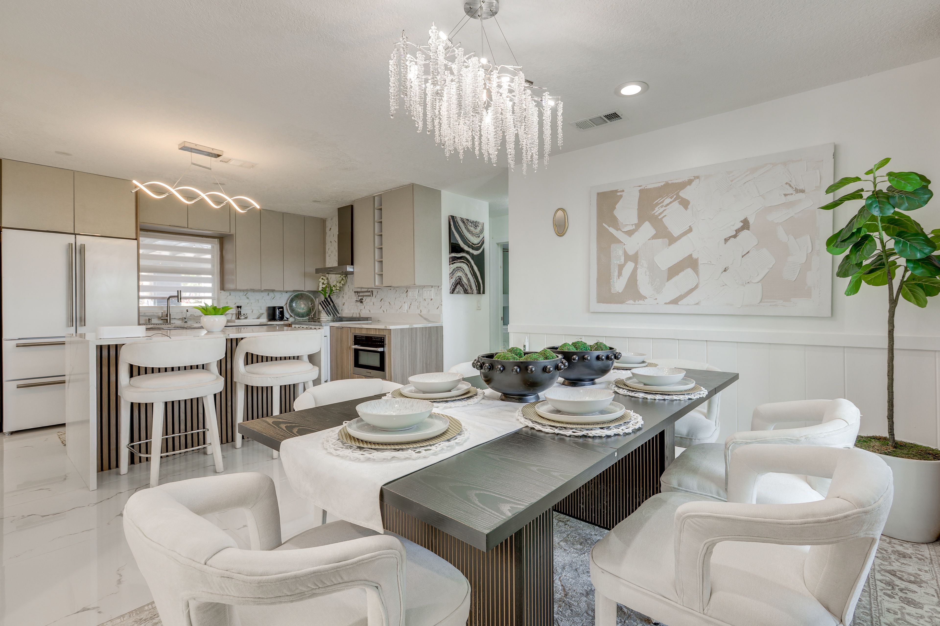 Dining Area | Dishware & Flatware | 1st Floor