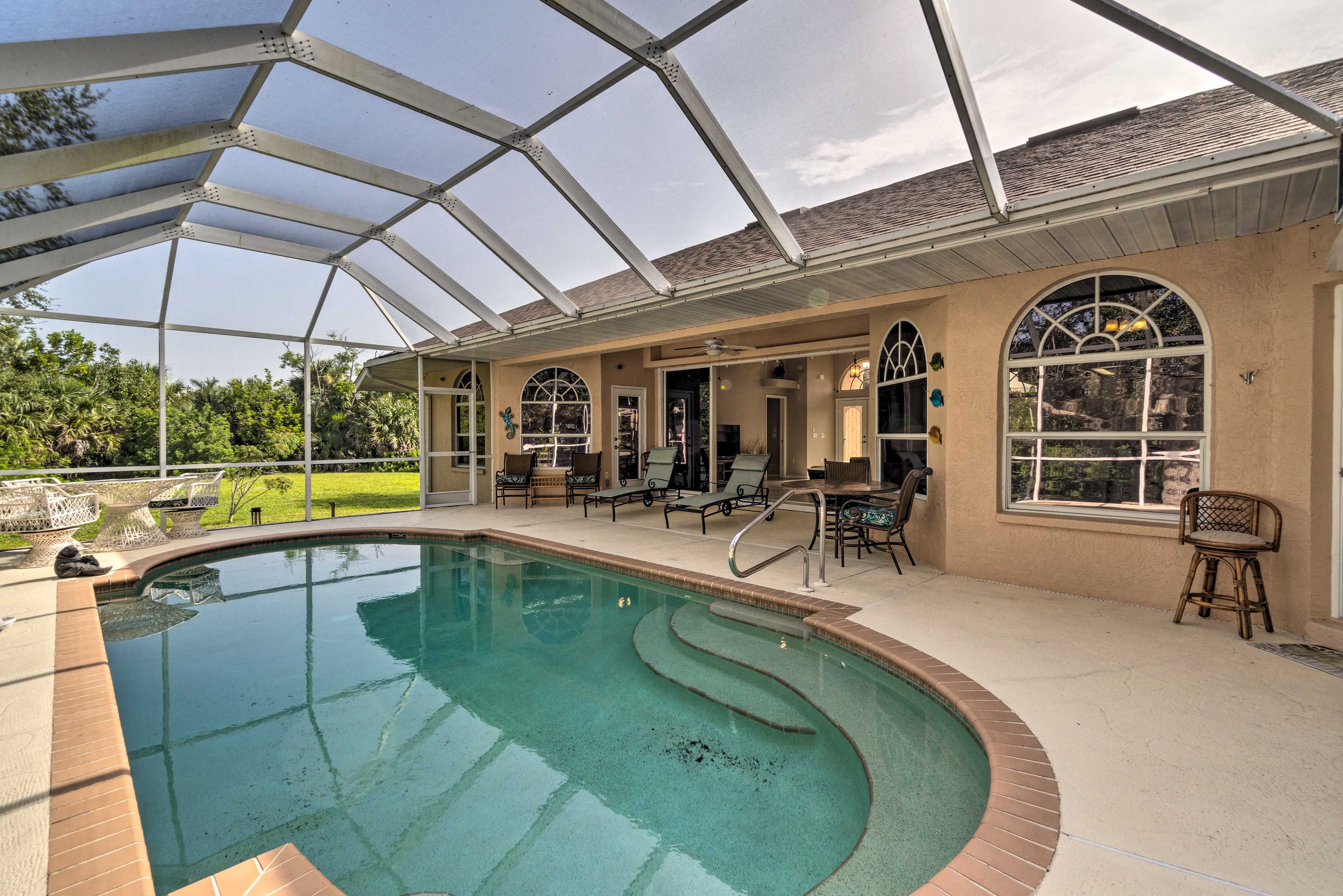 Punta Gorda Vacation Rental | 3BR | 2BA | 1,990 Sq Ft | 2 Steps Up to Enter