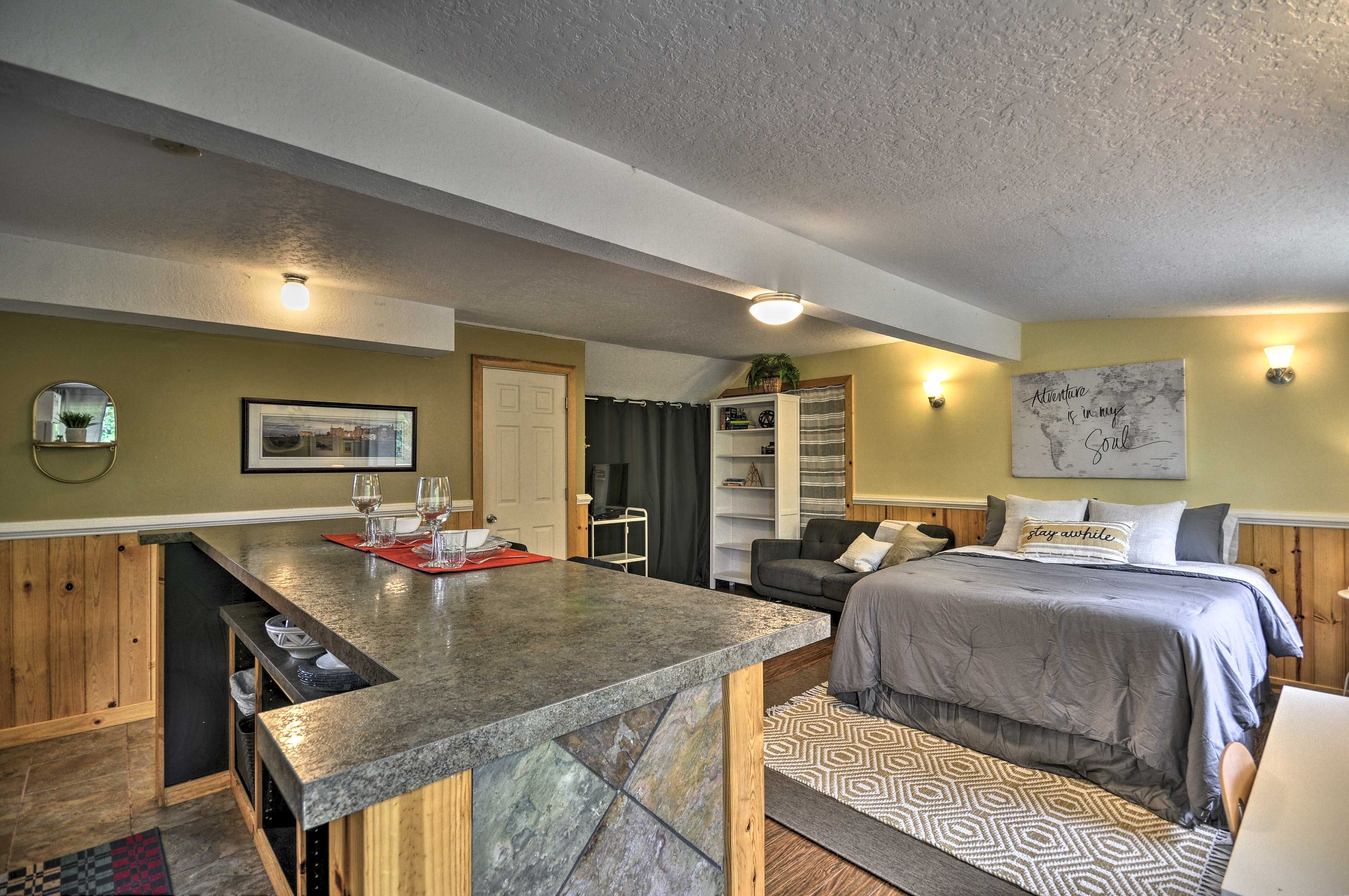 Studio Interior | Washer & Dryer Available Upon Request