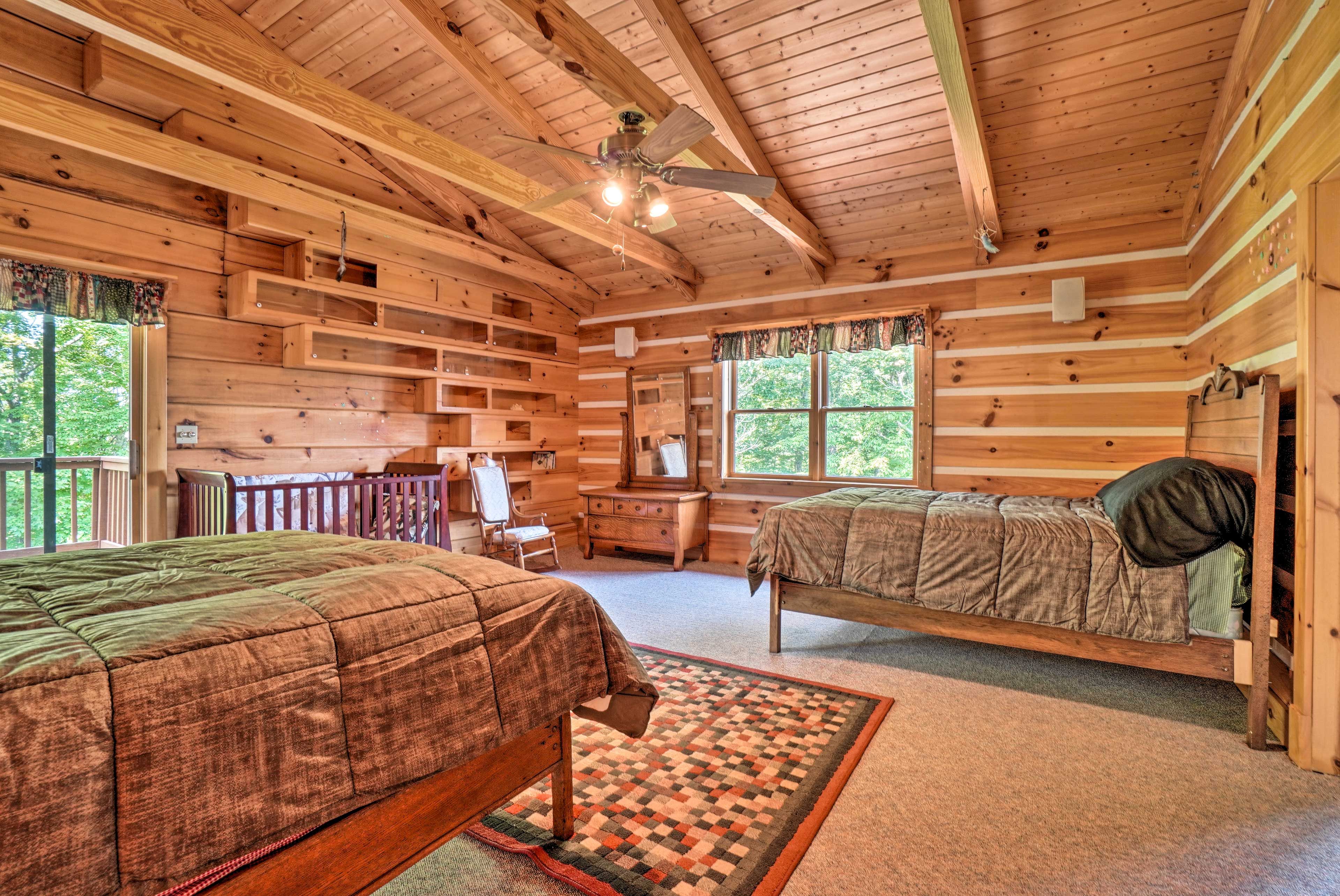 Bedroom 4 | 2 Full Beds, Crib | 1st Floor