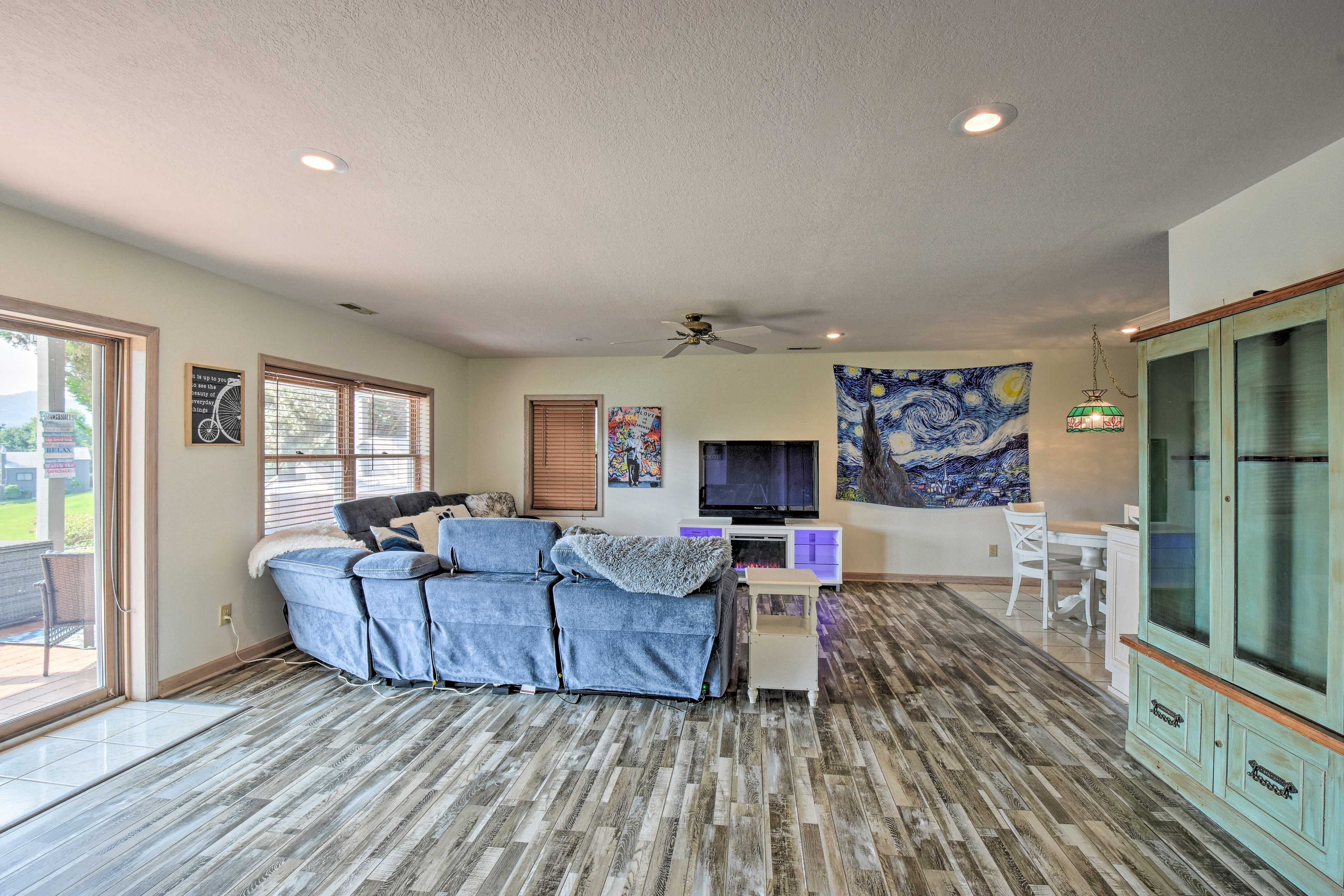 Living Room | Sleeper Sofa | Electric Fireplace