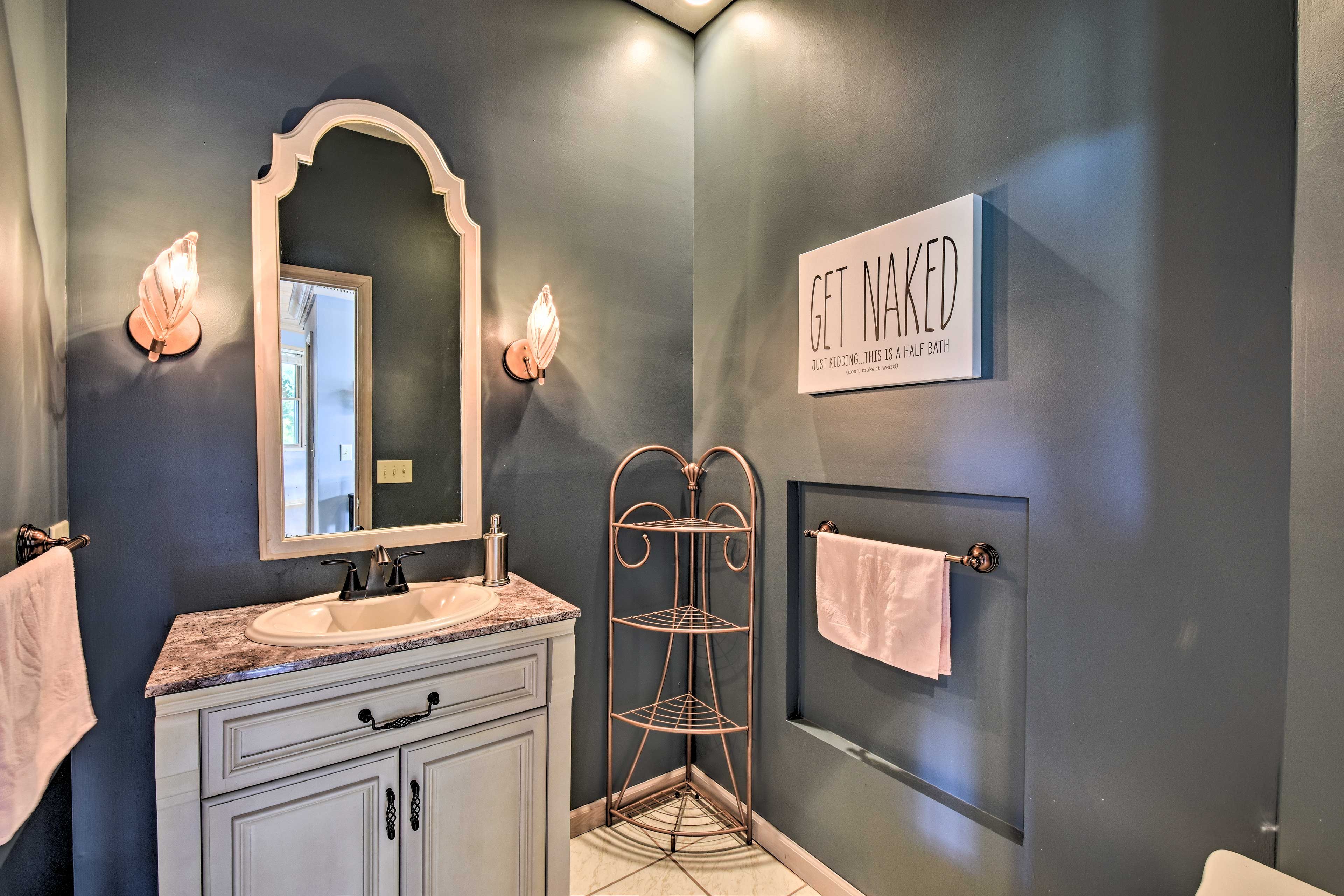 Half Bathroom | Hair Dryer | Complimentary Toiletries
