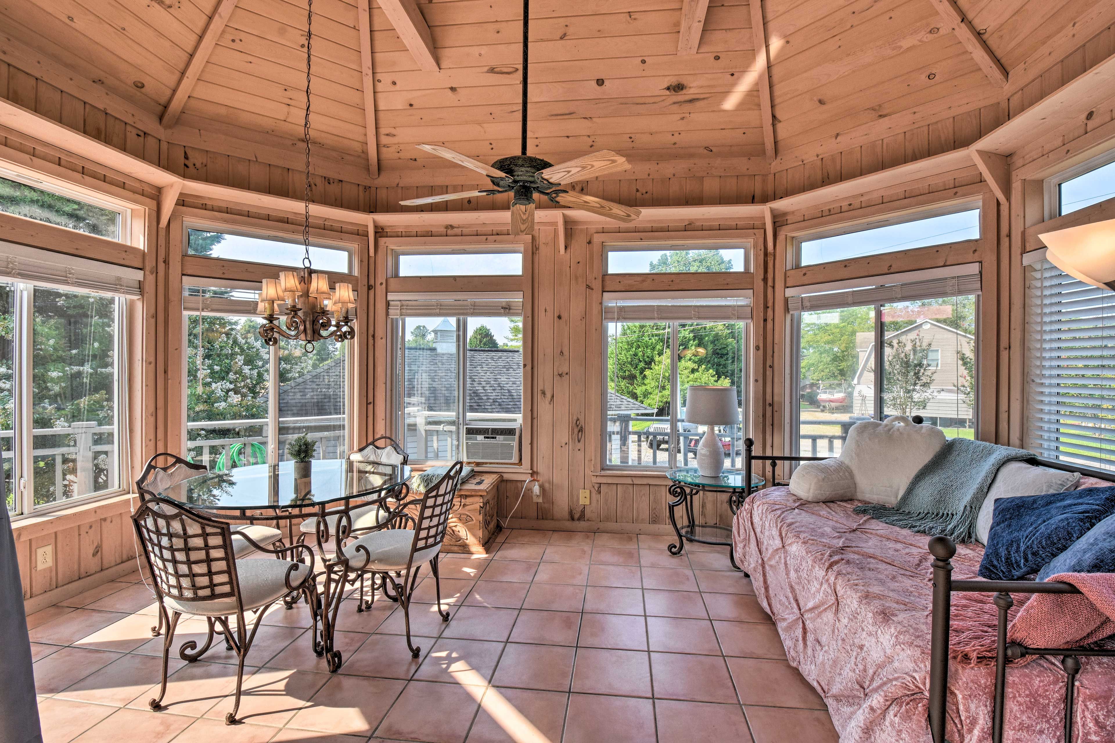 Bedroom 4 (Sunroom) | Deck Access | Smoky Mountain Views