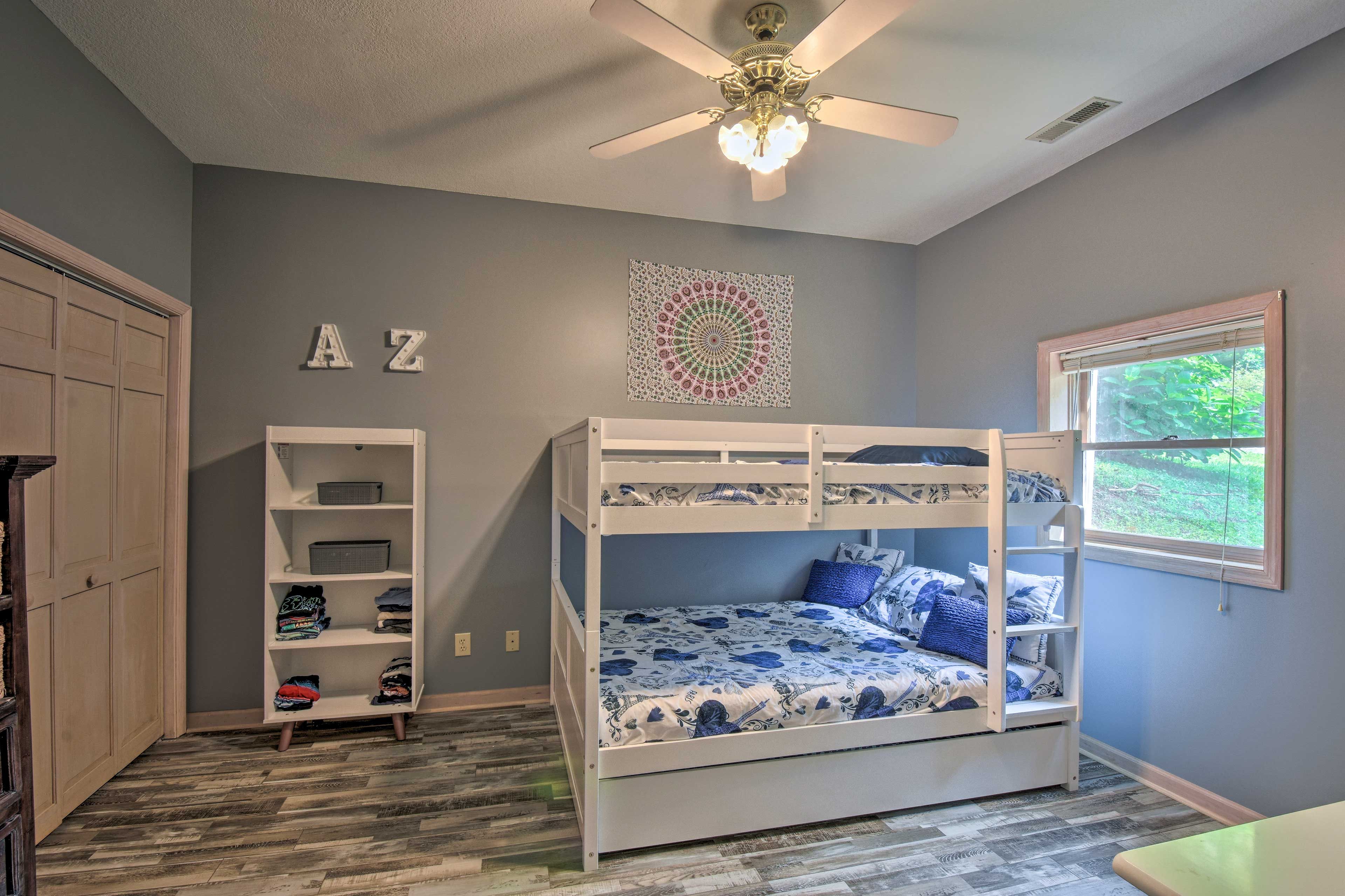 Bedroom 3 | Full Bunk Bed w/ Twin Trundle | Basement Level