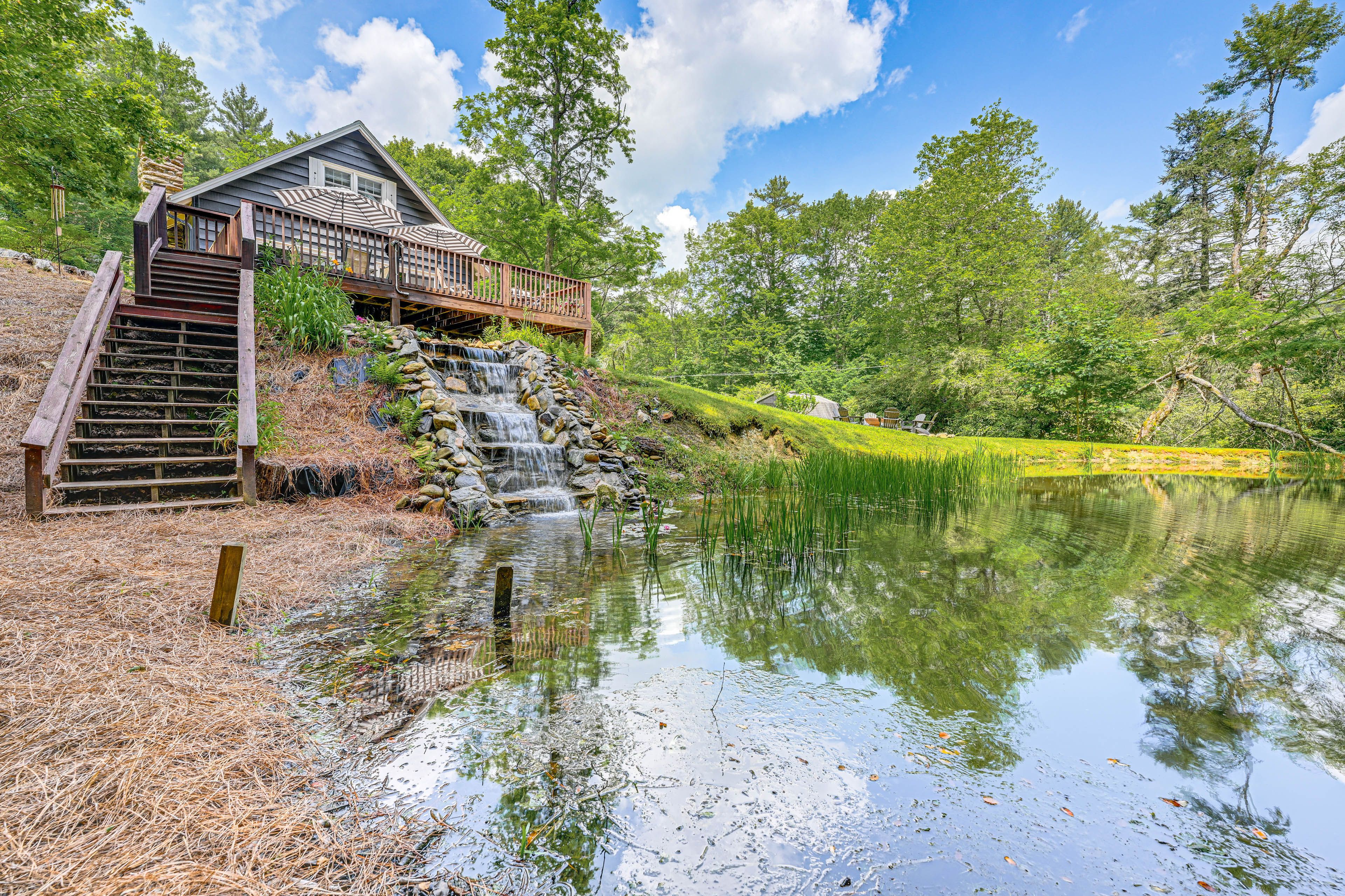 Backyard | Manmade Waterfall | Pond