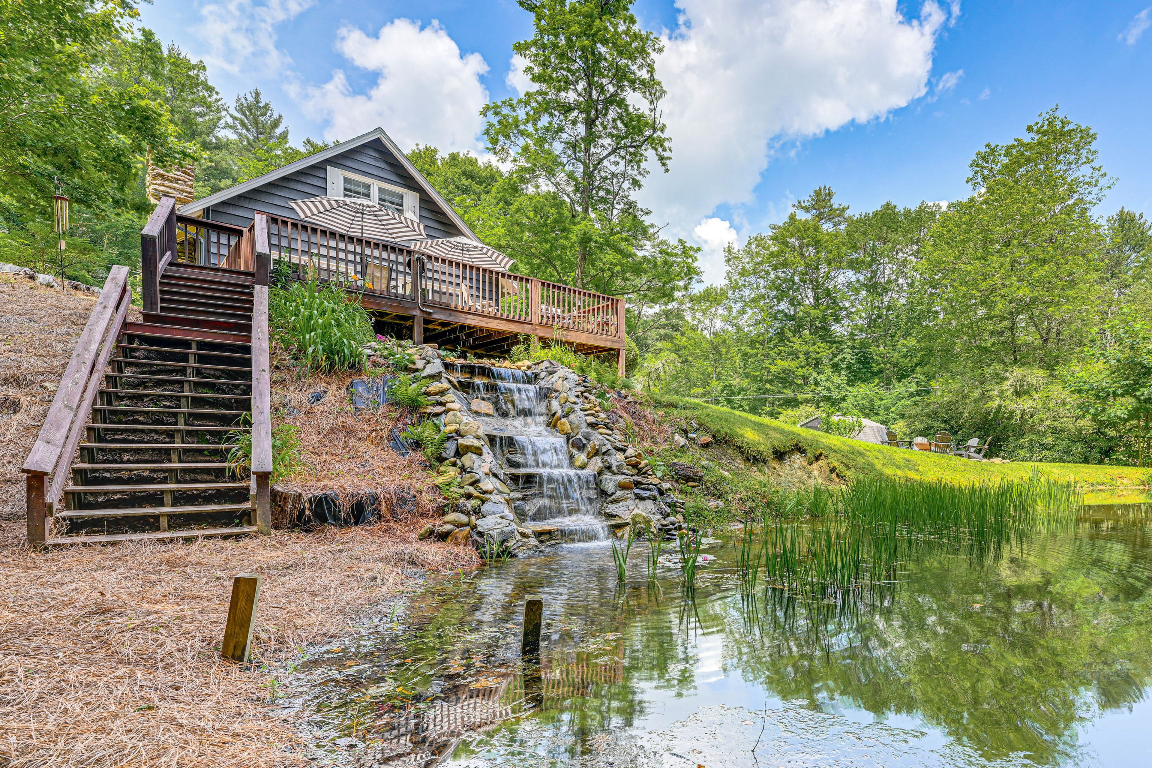 Backyard | Manmade Waterfall | Pond