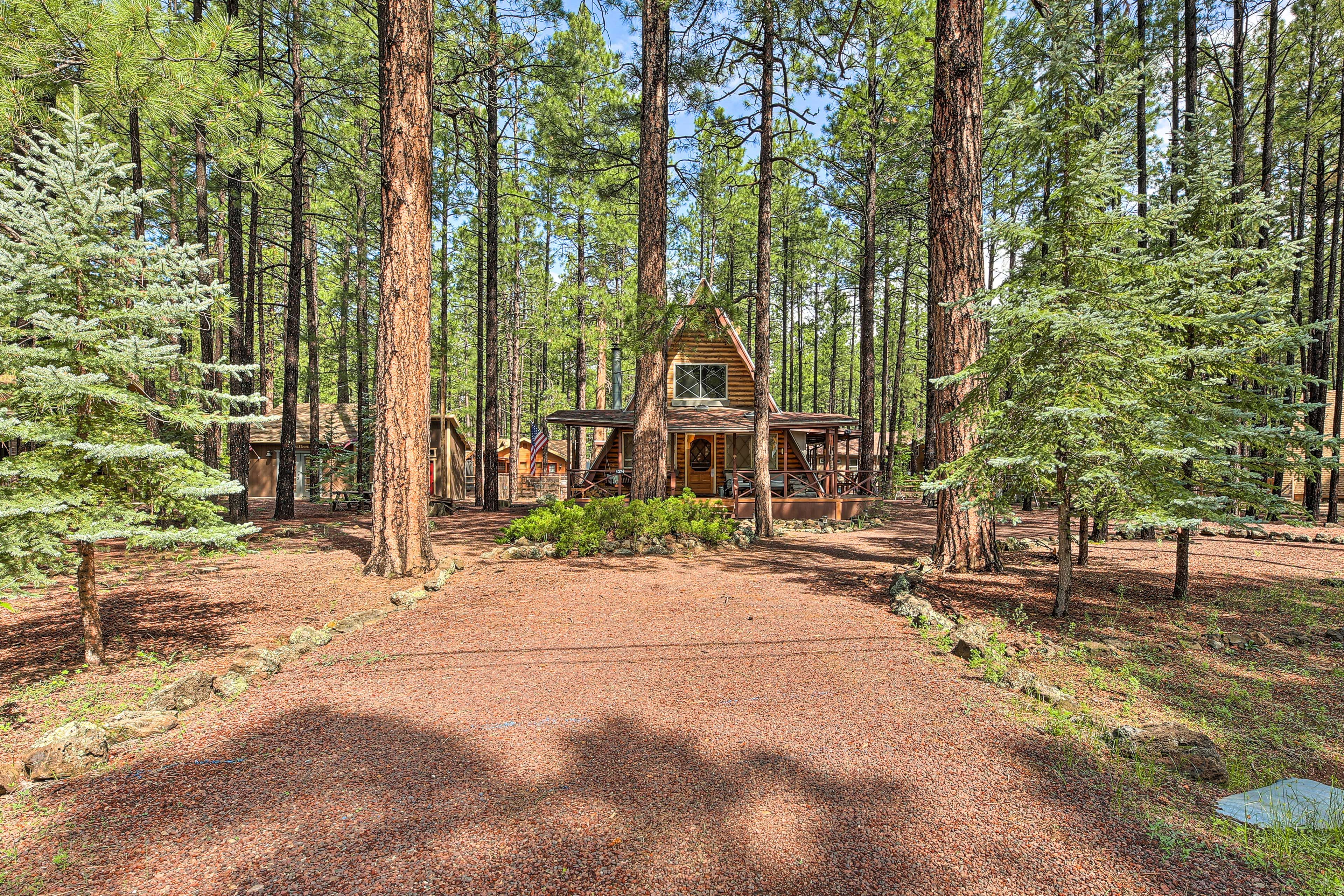 Cabin Exterior | Driveway Parking (3 Vehicles) | 4WD Recommended in Winter