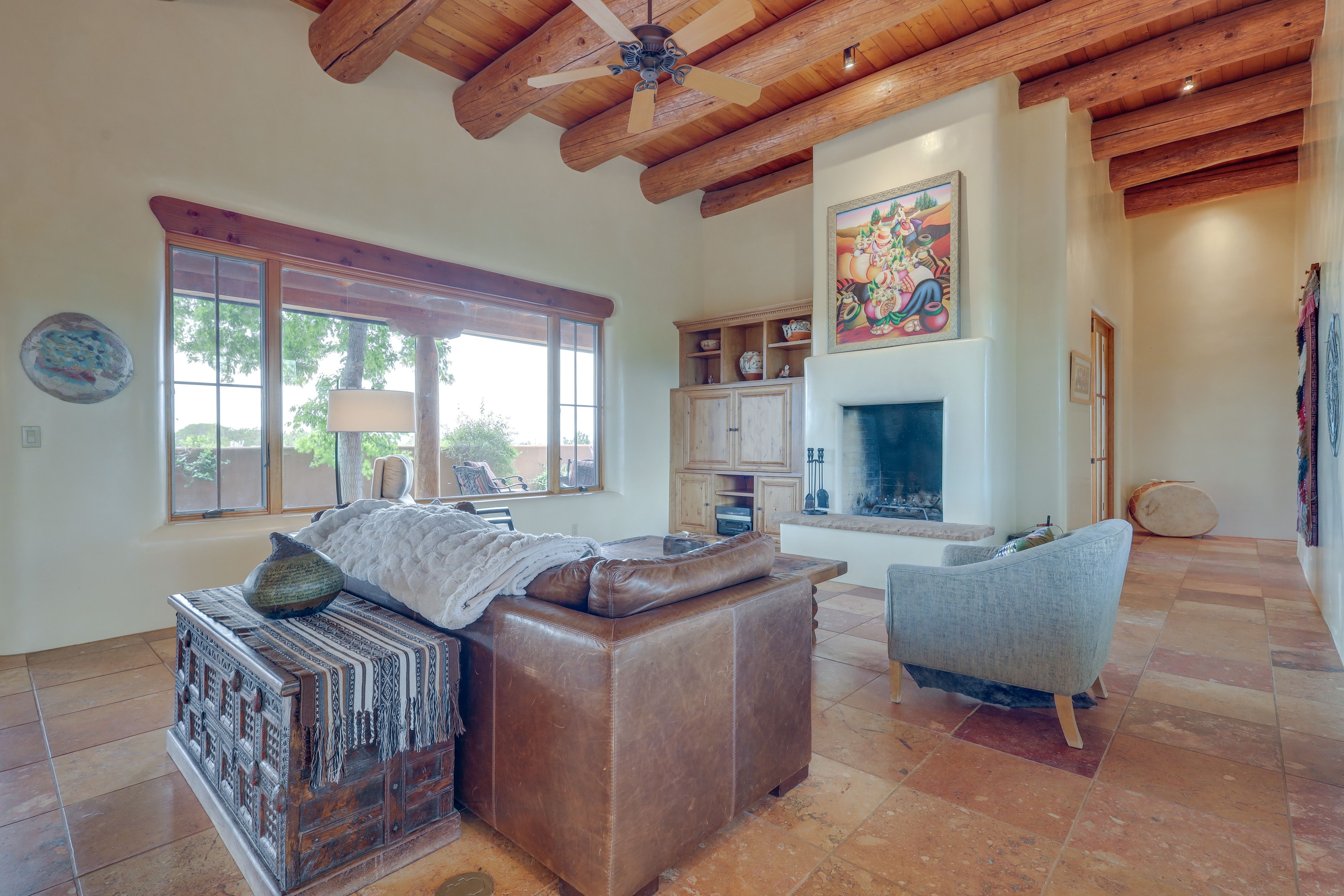 Living Area | Smart TV w/ Cable | Fireplace