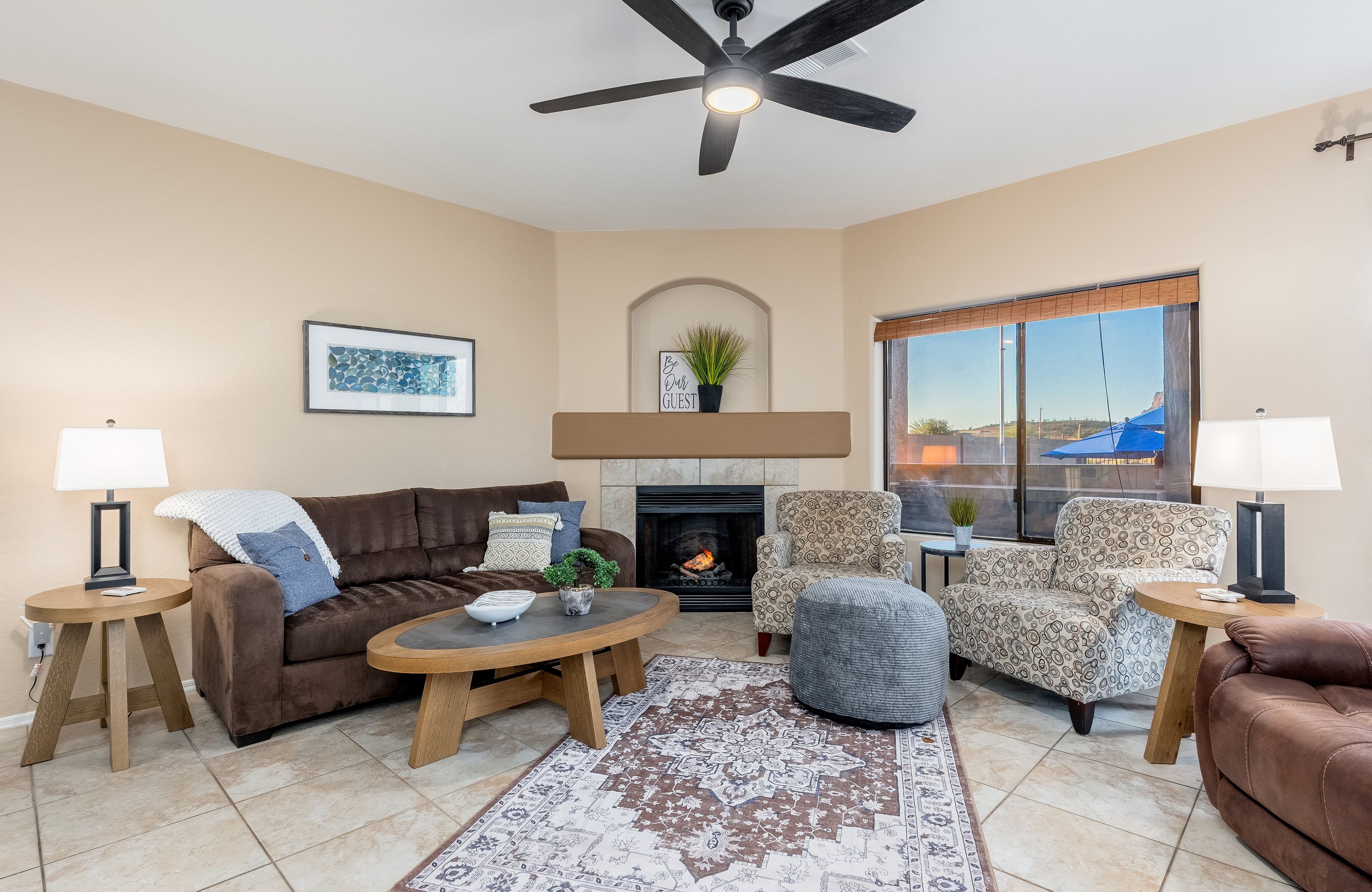 Living Room | 1st Floor | Central A/C & Heat | Smart TV