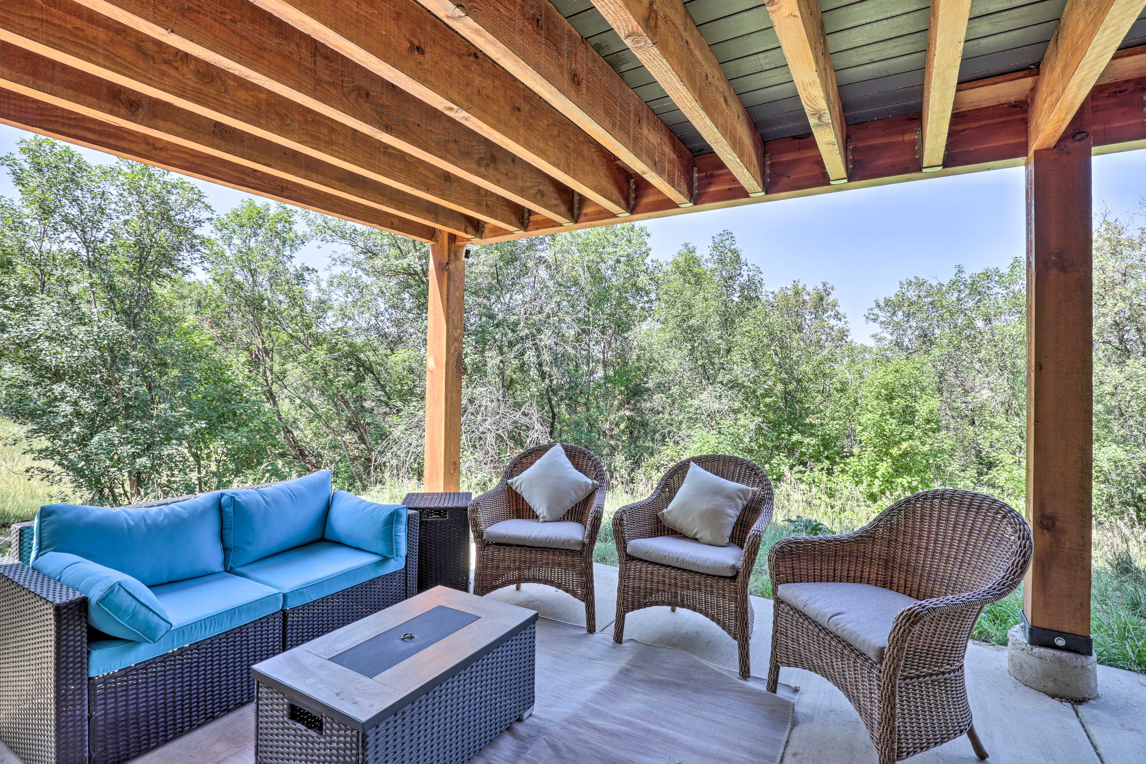 Furnished Patio | Accessible via Bedroom 4