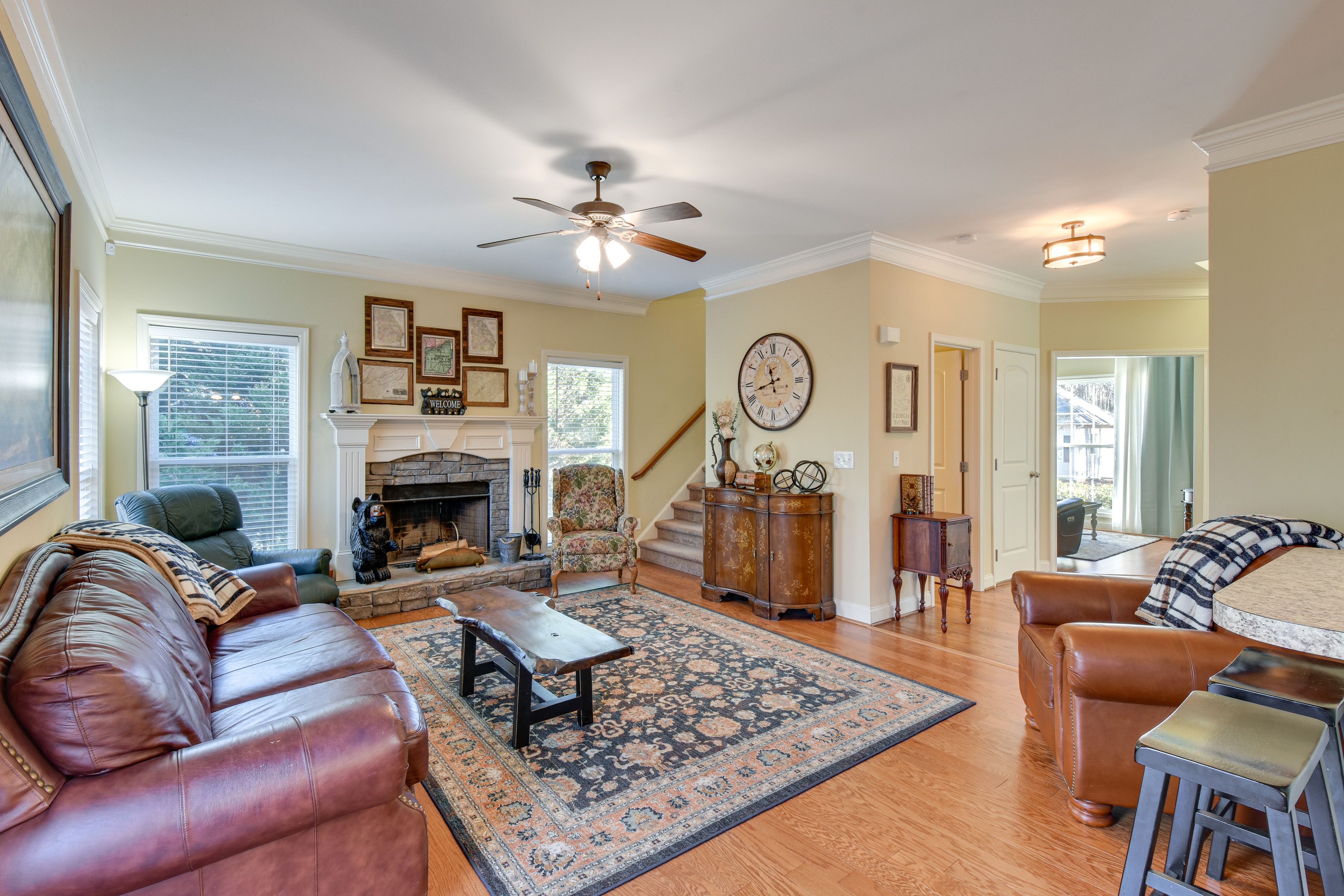 Dahlonega Vacation Rental | 3BR | 2.5BA | Stairs Required | 2,300 Sq Ft