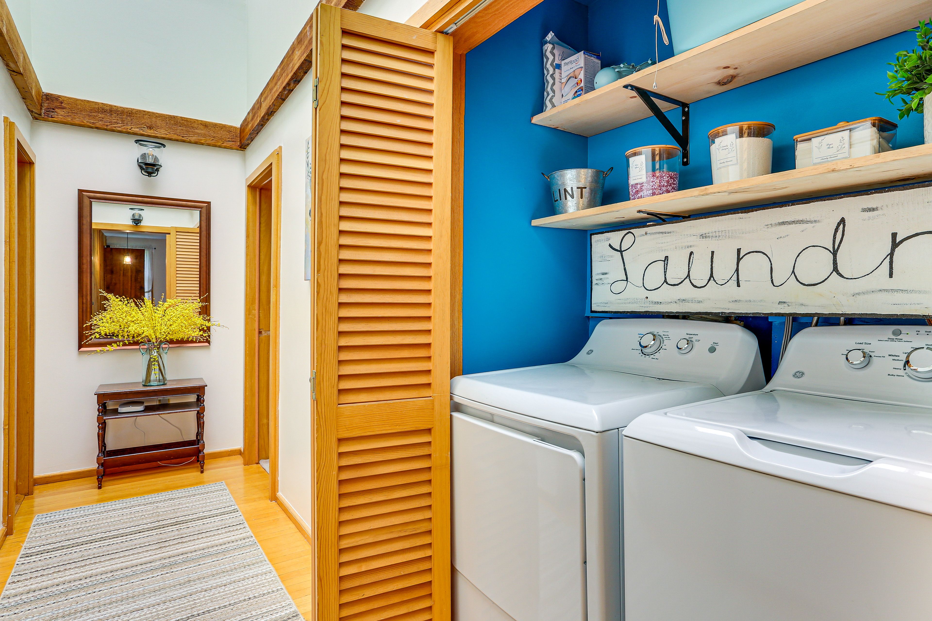 Laundry Area | 2nd Floor | Washer/Dryer | Laundry Detergent | Iron/Board