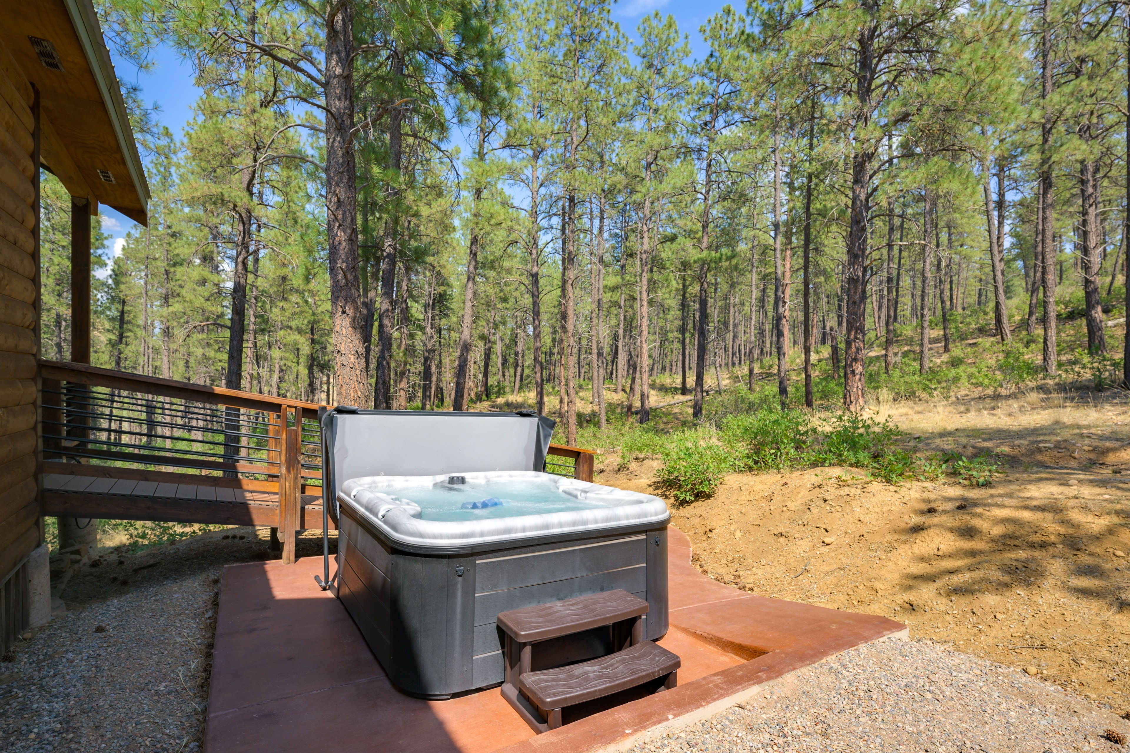 Patio | Private Hot Tub