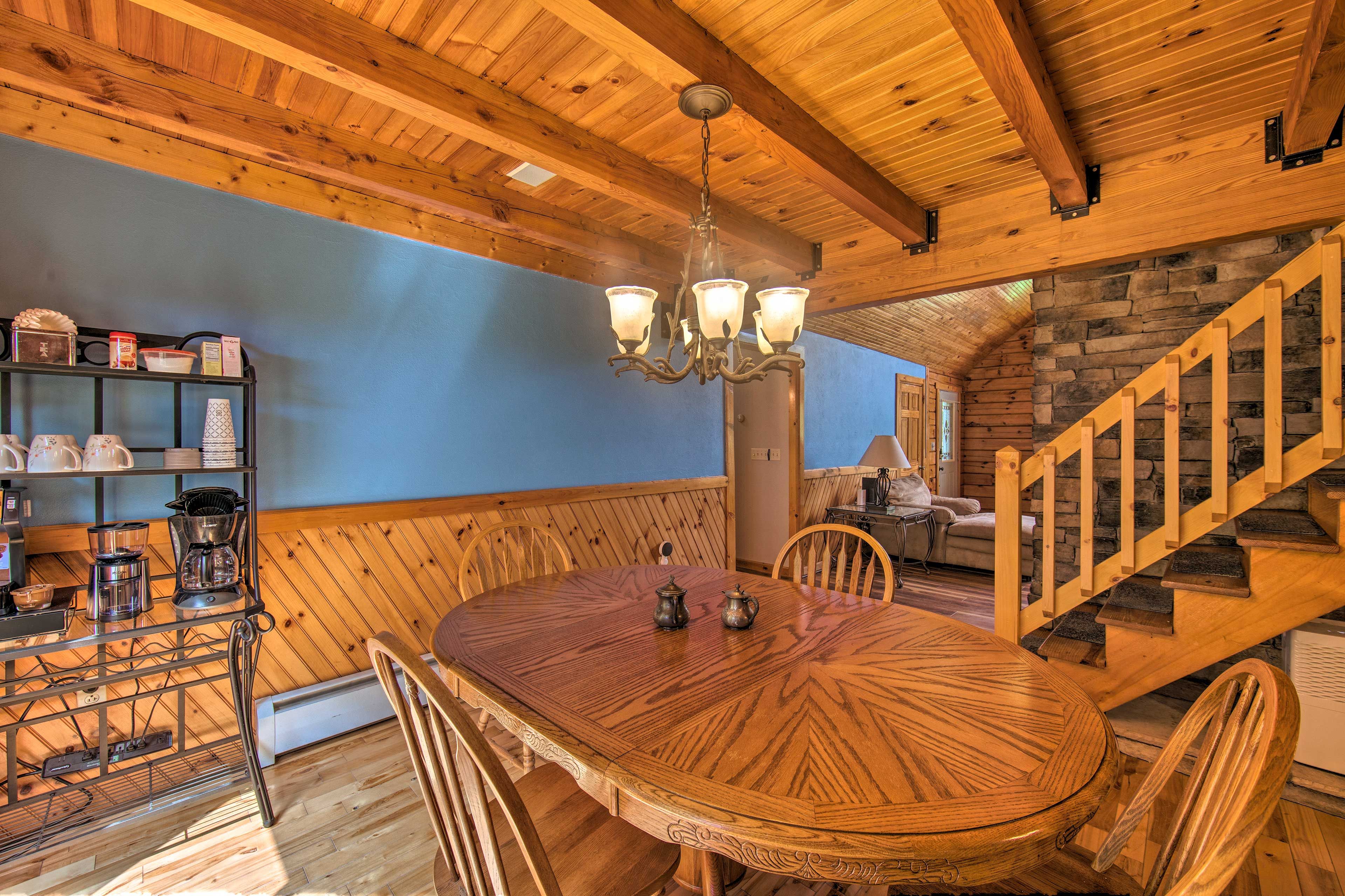 Dining Area | High Chair Available Upon Request | Deck Access