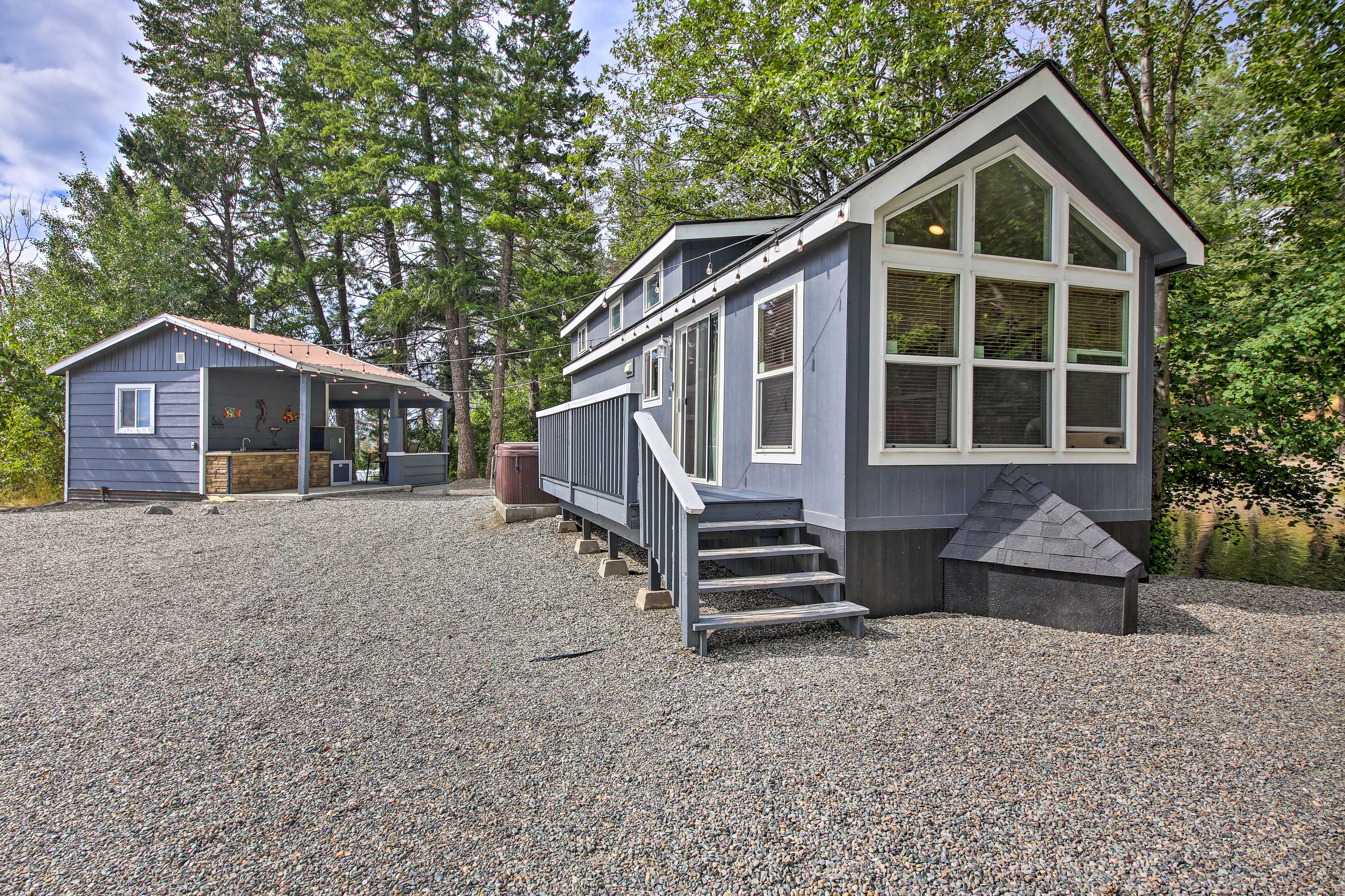Tiny Home Exterior | Driveway Parking (2 Vehicles)