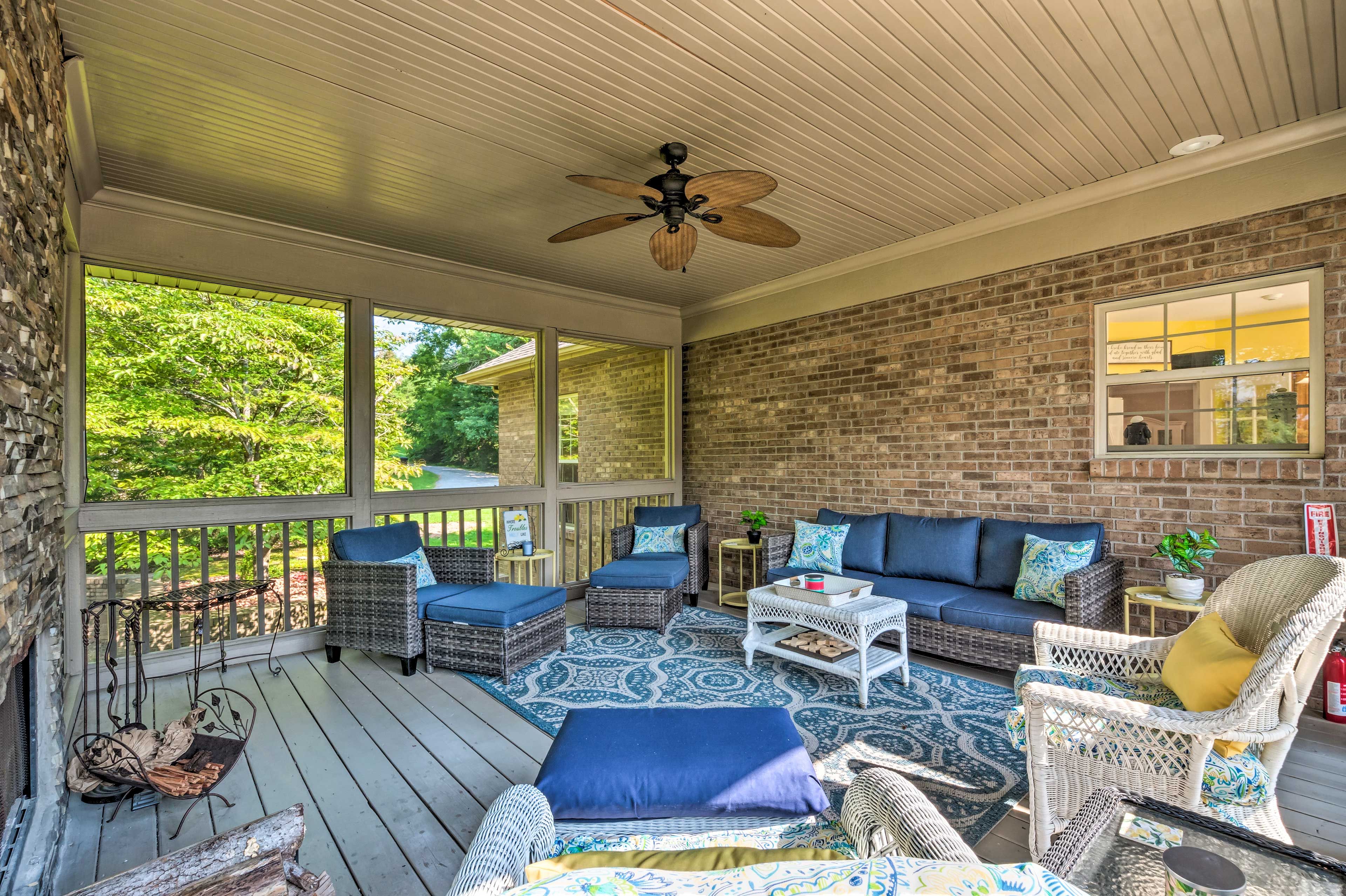 Screened-In Deck | Firewood Provided