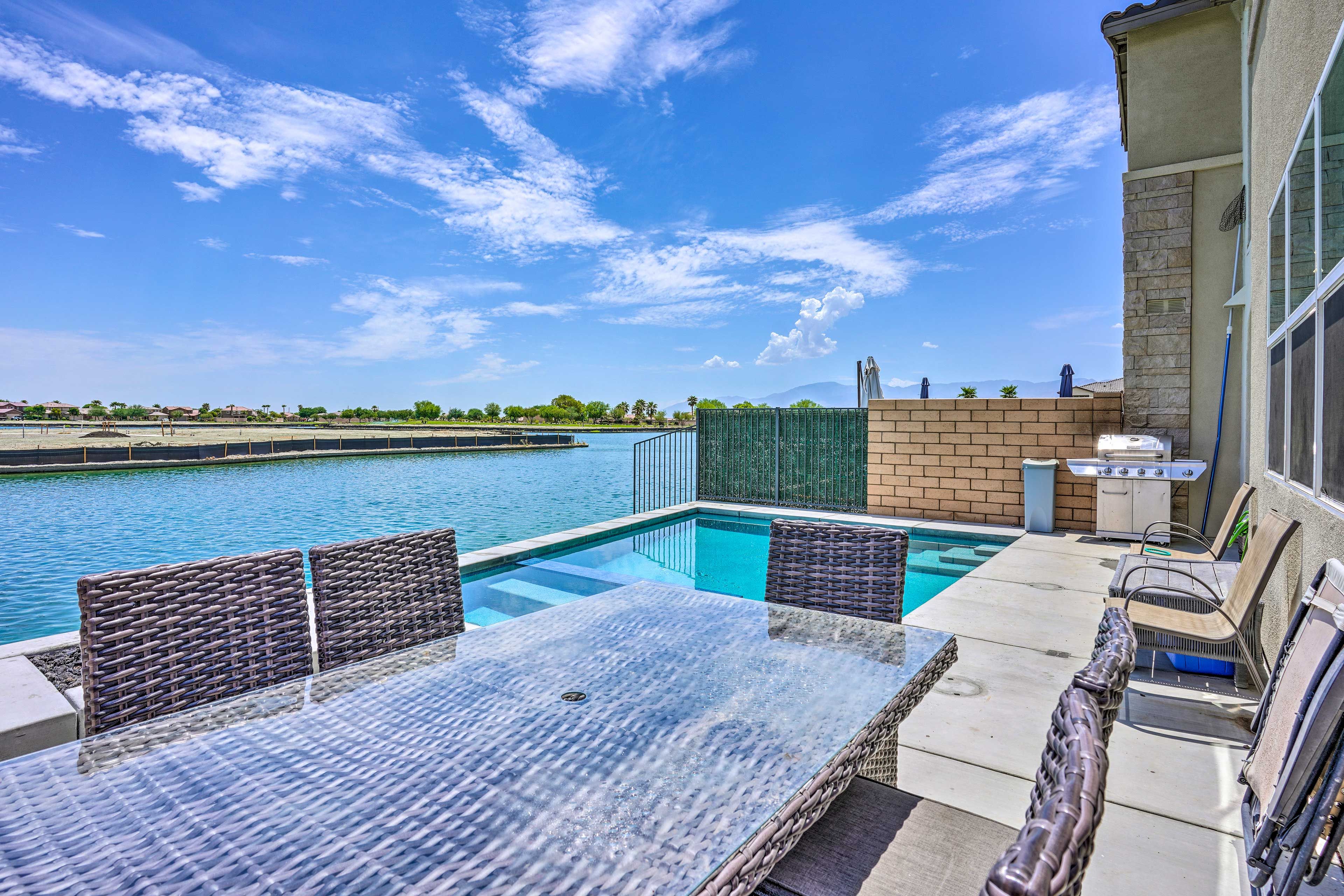 Patio | Gas Grill | Pool (Depth 3' - 7')
