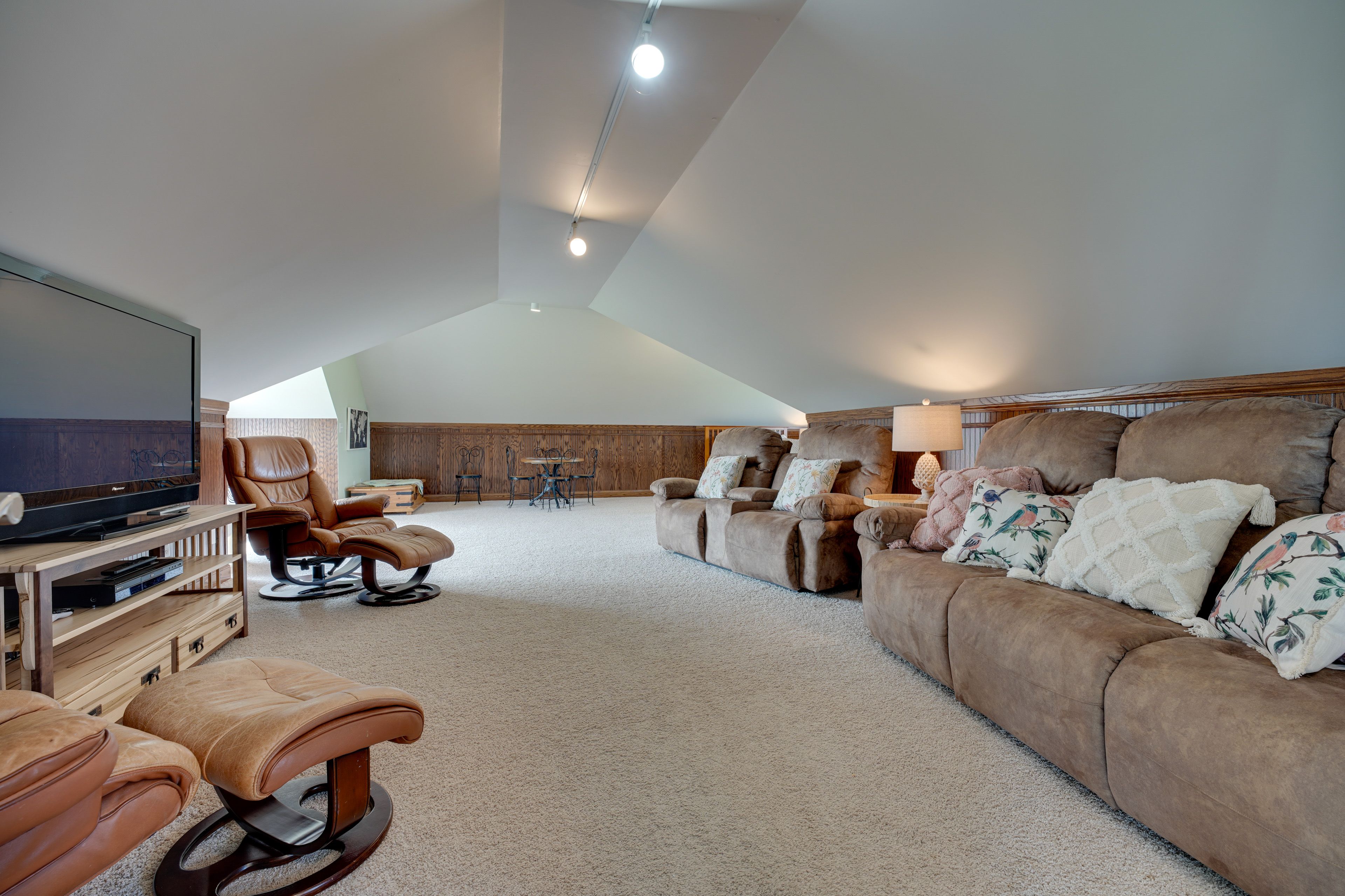 Second Living Area | Smart TV | Movie Collection | Picture Windows | Ceiling Fan