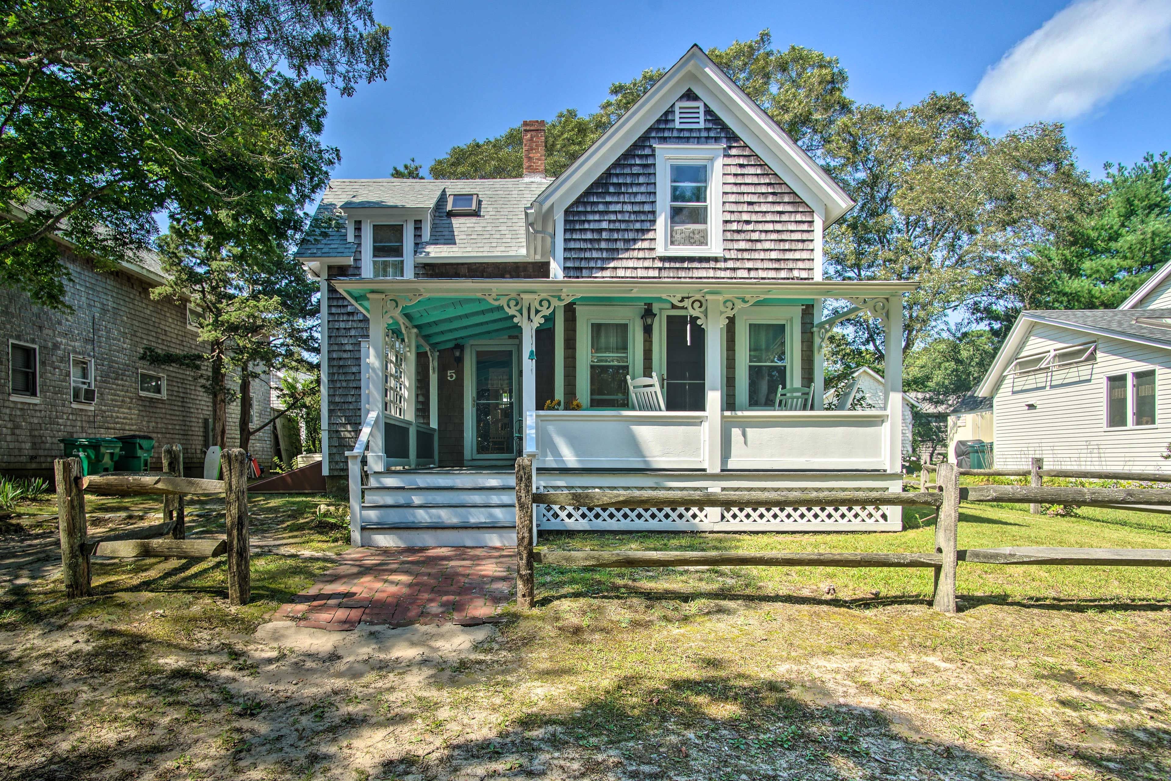 Oak Bluffs Vacation Rental | 3BR | 2BA | 2 Stories | Stairs Required